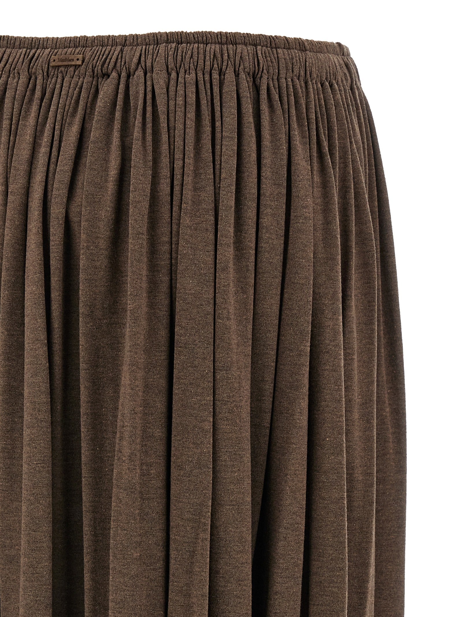 Max Mara Brauner Lyocell-Minirock