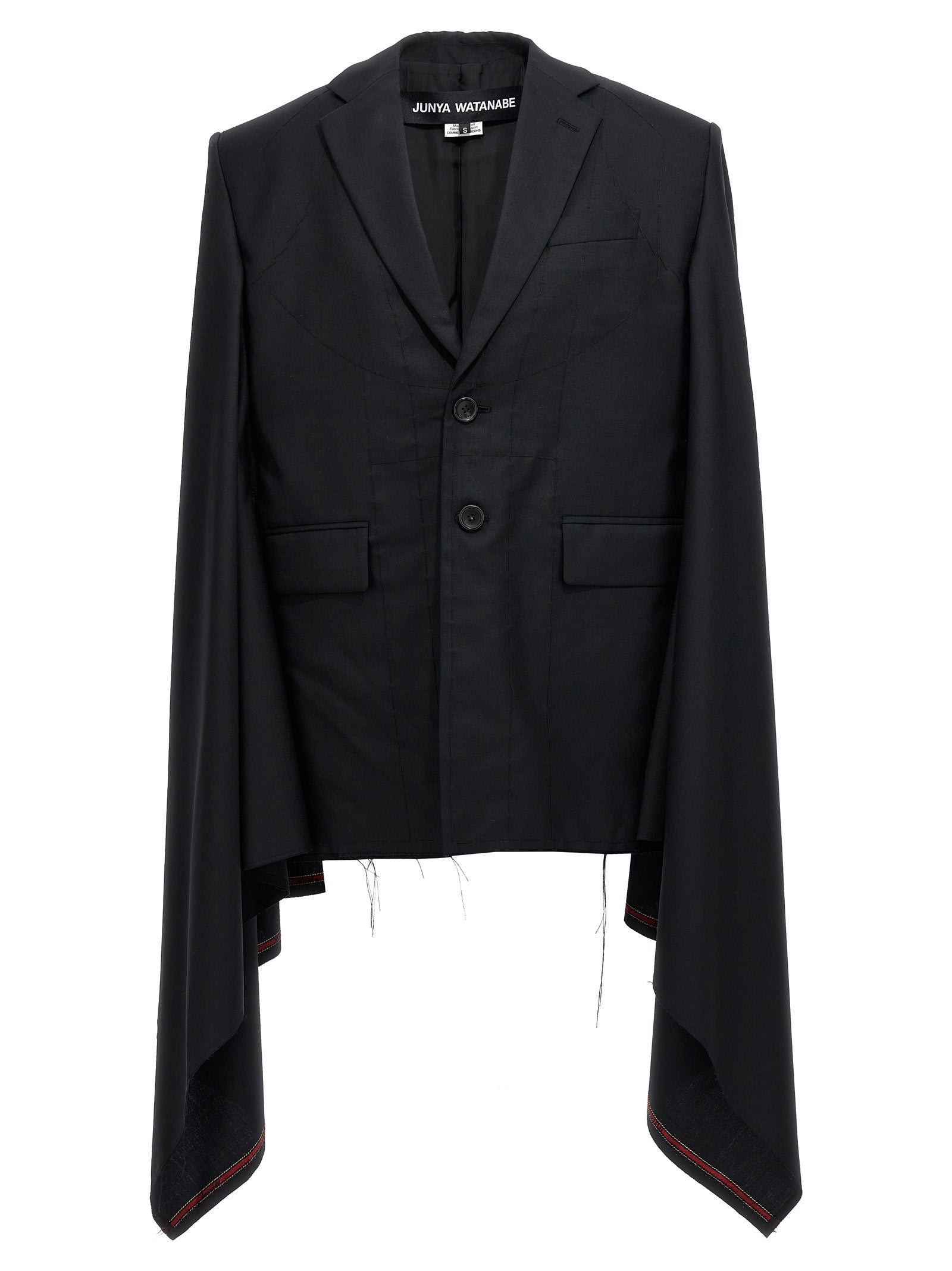 Junya Watanabe Schwarzer Wollmantel