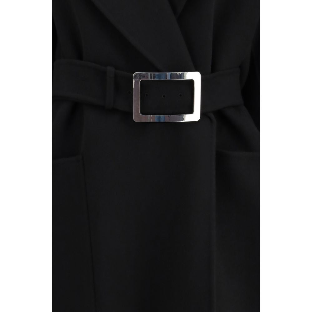 Max Mara Schwarzer Wollmantel
