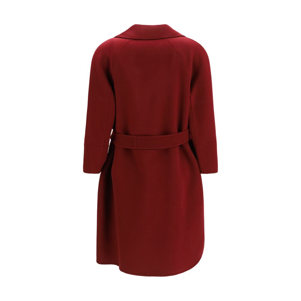'S Max Mara Bordeaux Wollmantel Oves Aries