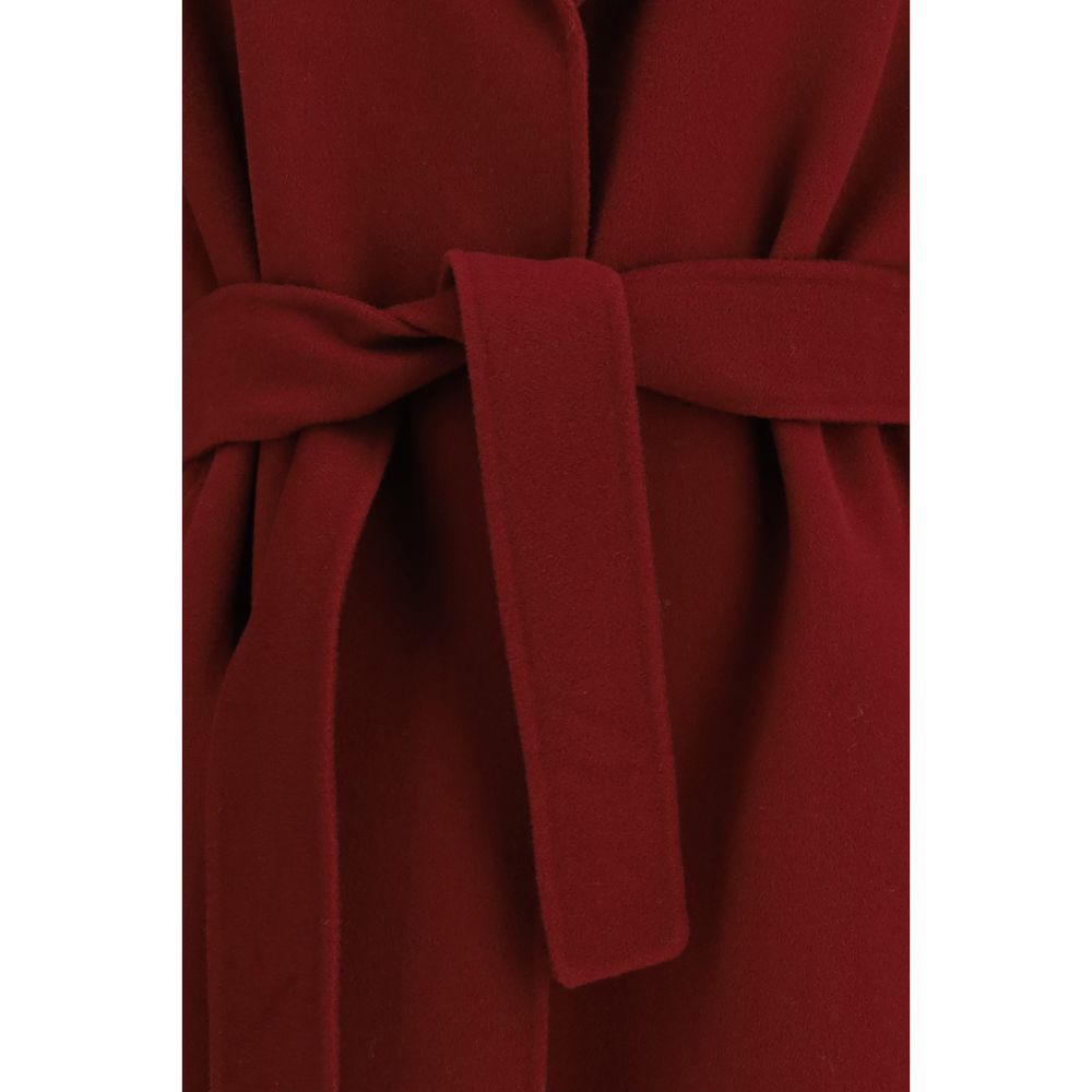 'S Max Mara Bordeaux Wollmantel Oves Aries