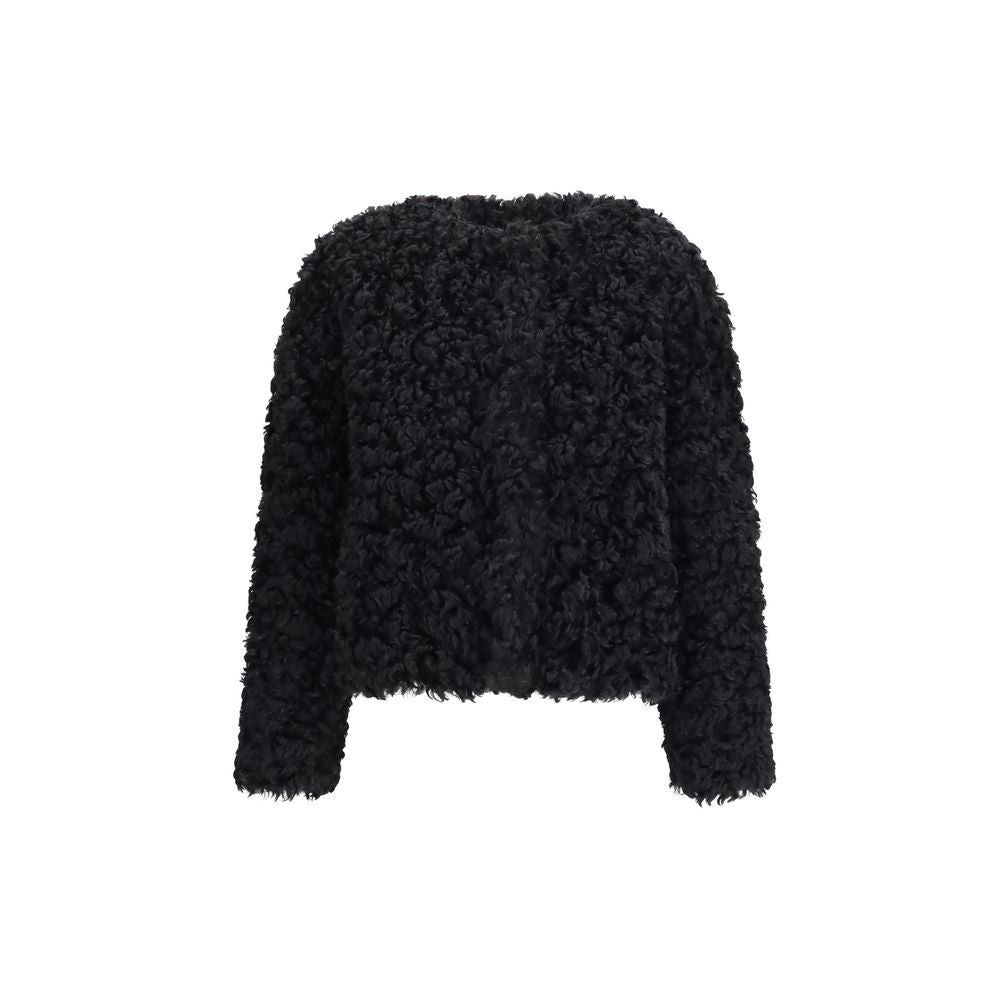 Kristina Ti Schwarzer Polyester-Mantel