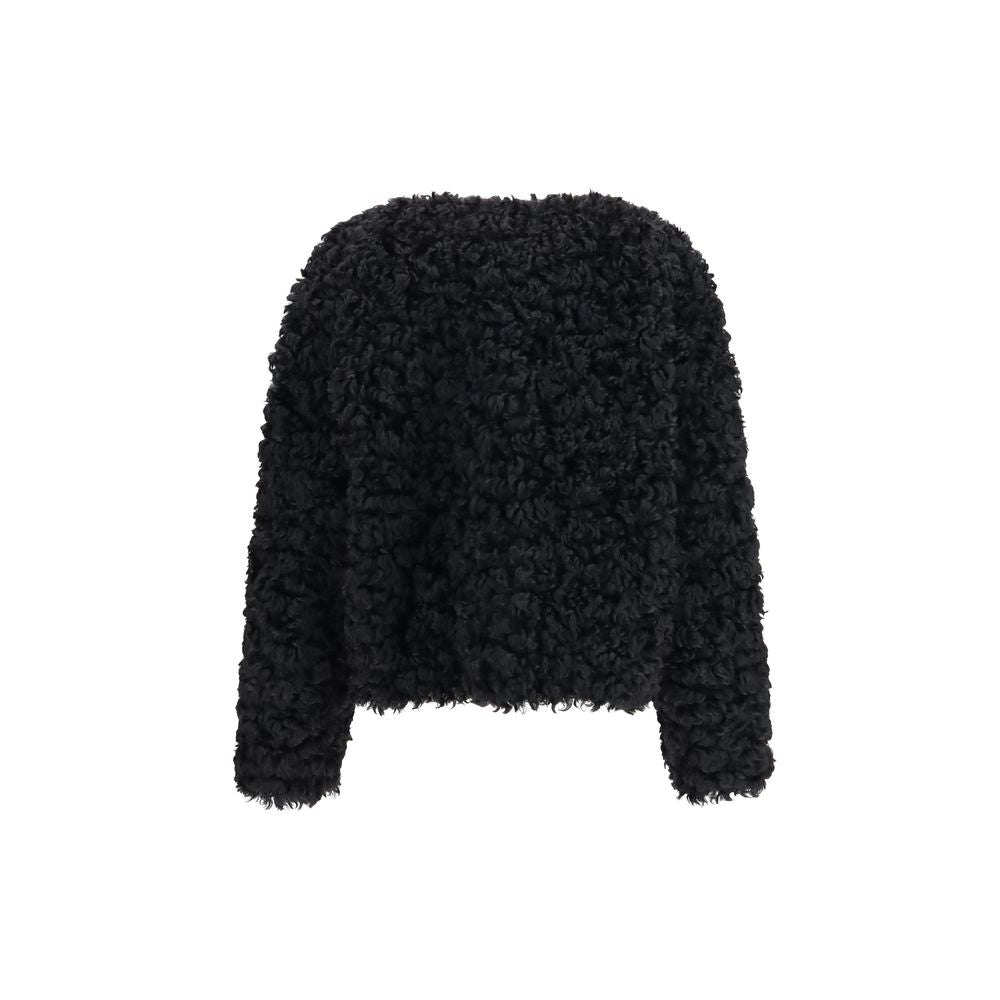 Kristina Ti Schwarzer Polyester-Mantel