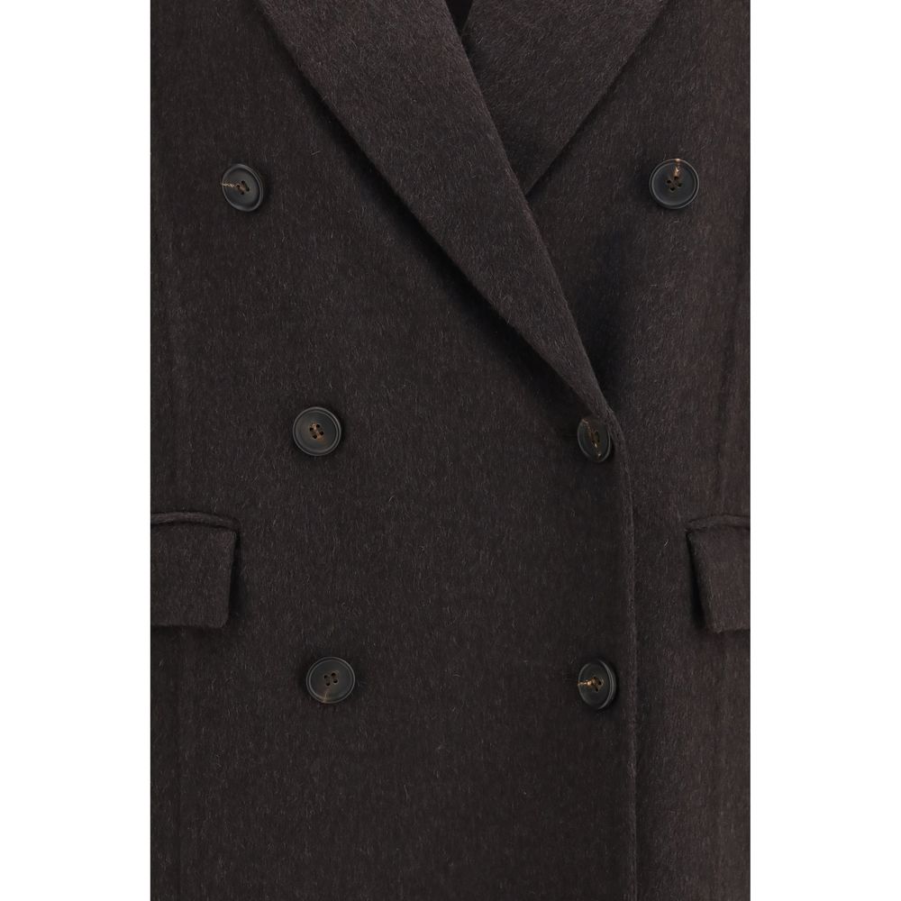 Brunello Cucinelli Brauner Kaschmir-Mantel