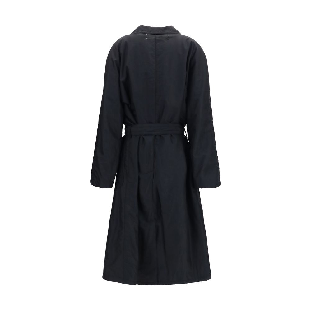 Maison Margiela Schwarzer Wollmantel Oves Aries