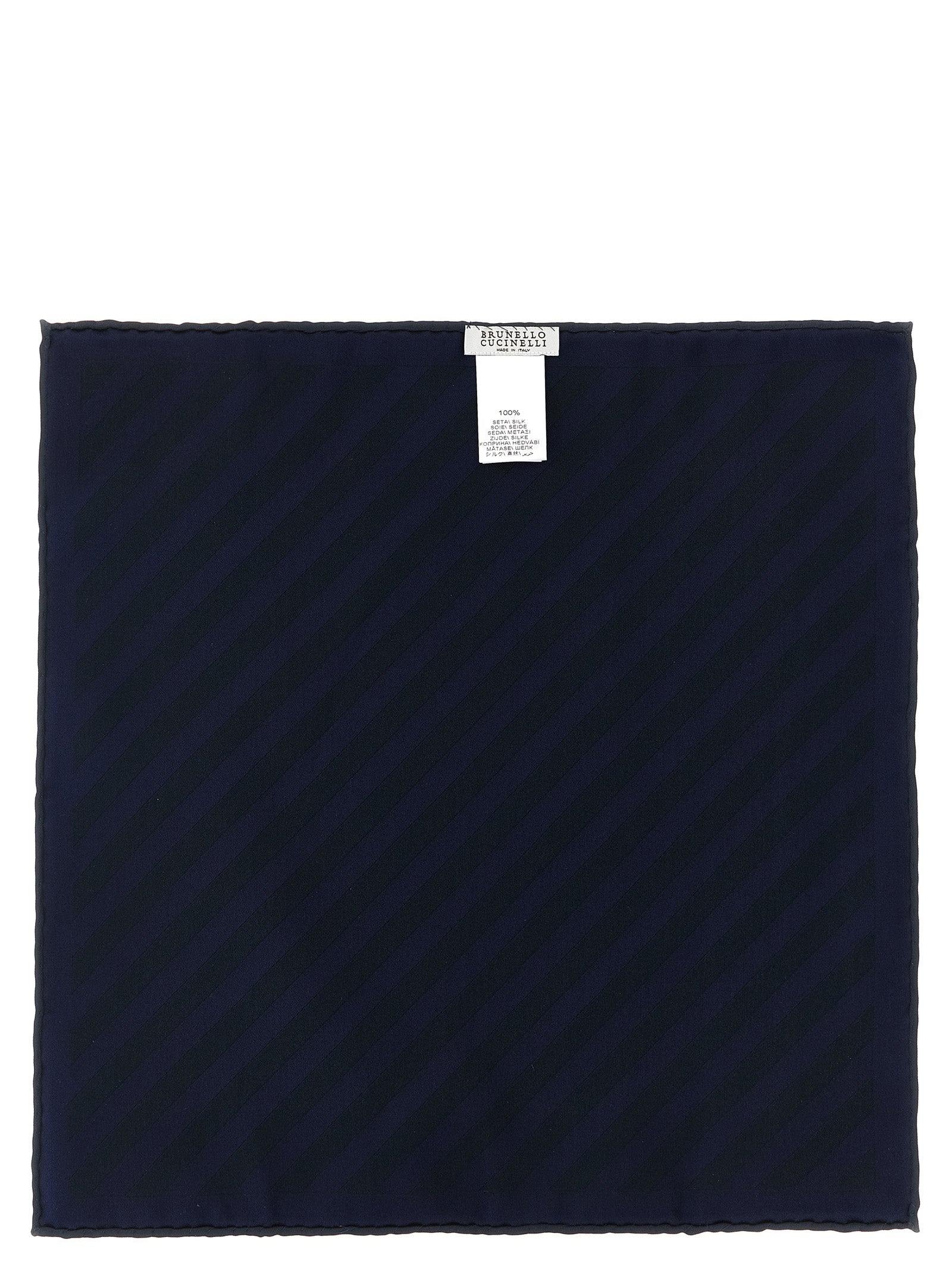 Brunello Cucinelli Blaue Seidenhandtasche