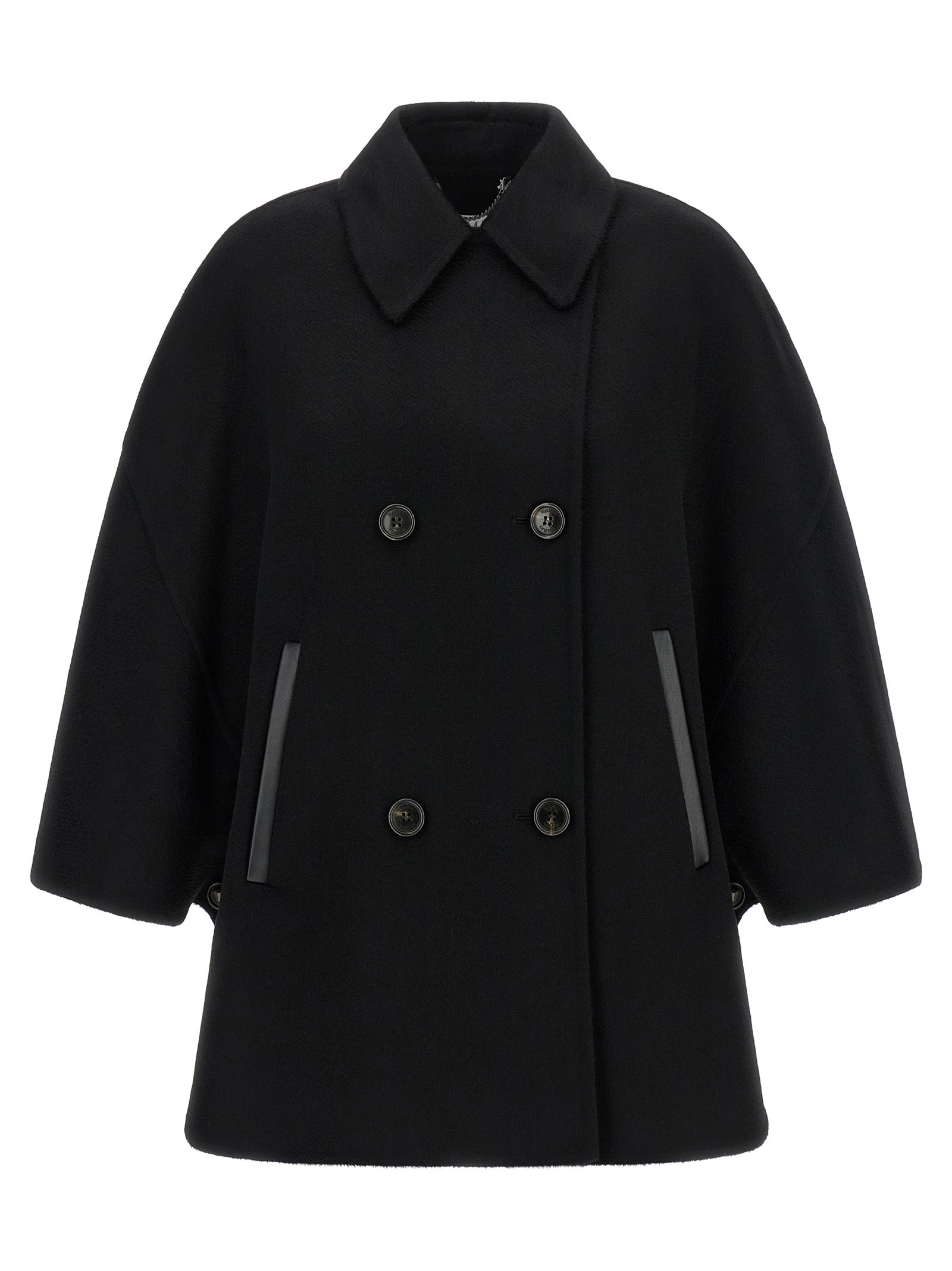 Max Mara Schwarzer Kaschmir-Mantel