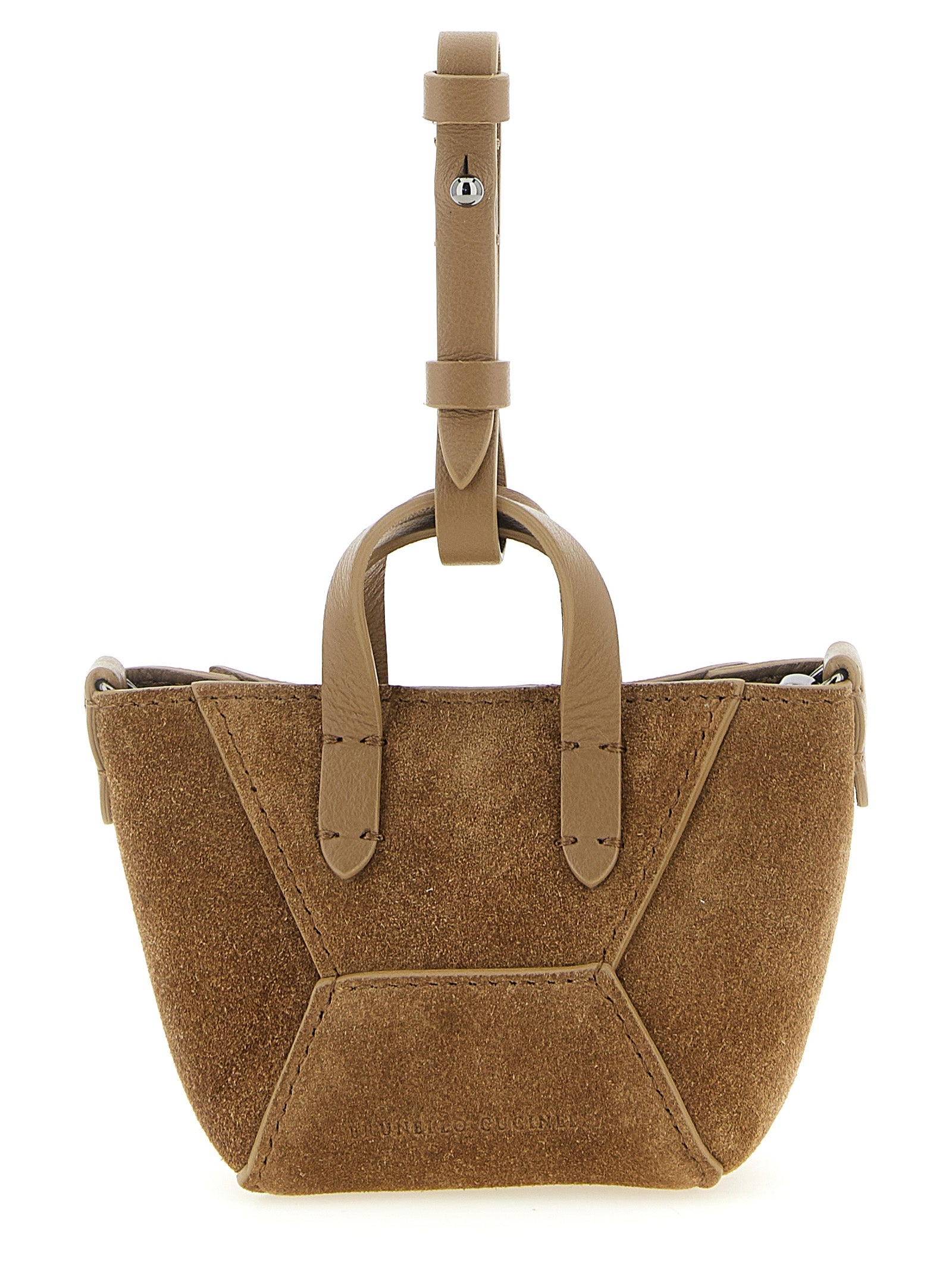 Brunello Cucinelli Accessoires aus braunem Kalbsleder