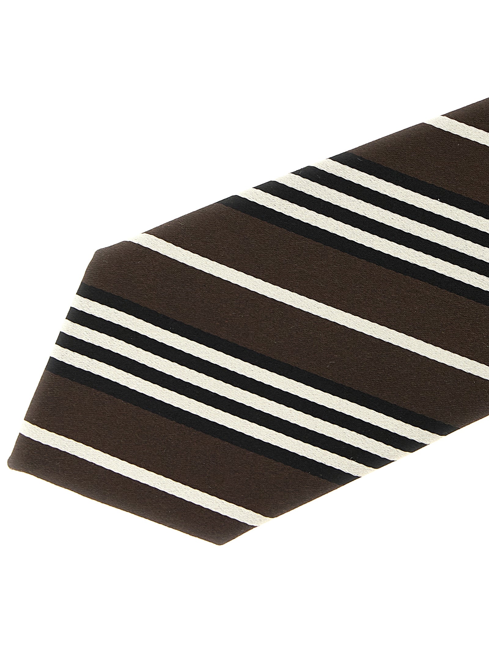 Saint Laurent Braune Seidenkrawatte
