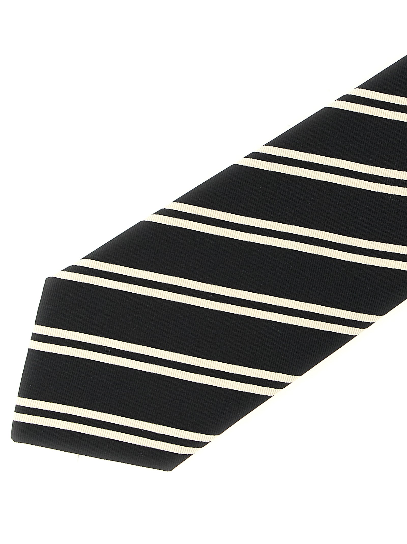 Saint Laurent Schwarze Seidenkrawatte