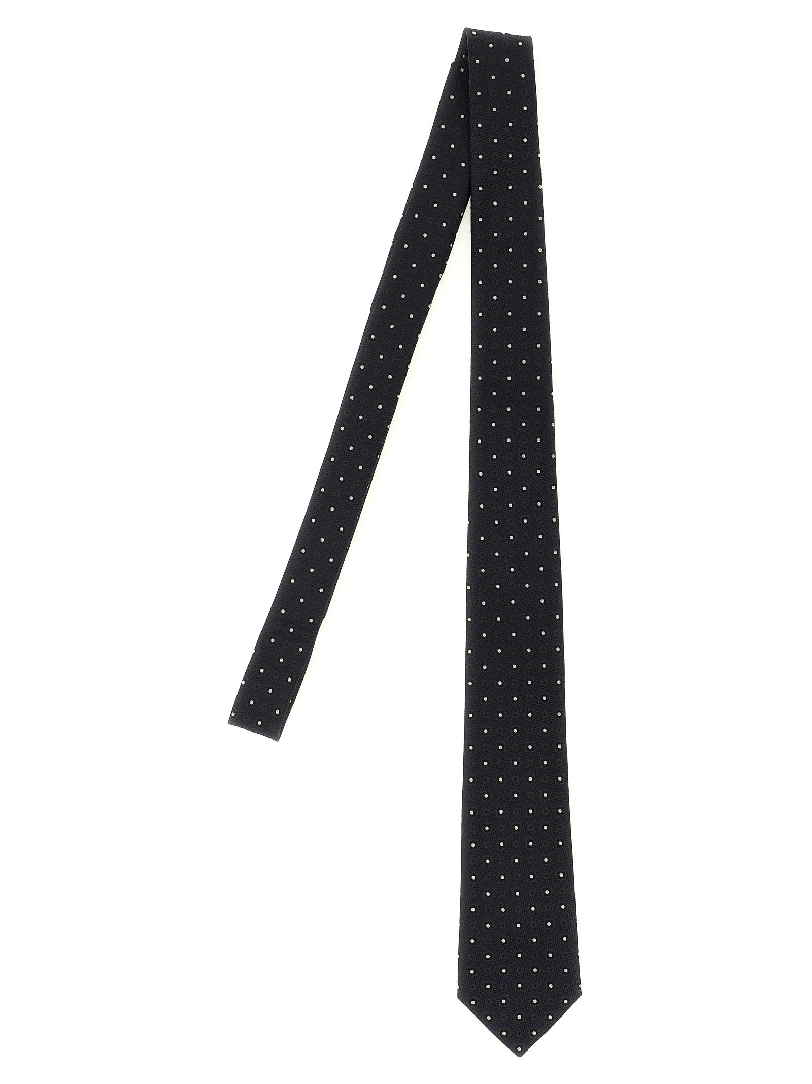 Saint Laurent Blaue Seidenkrawatte
