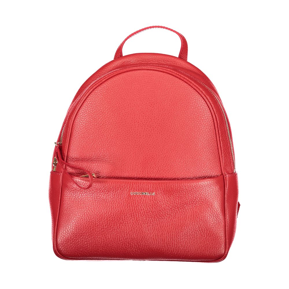 Coccinelle Roter Damenrucksack aus Leder