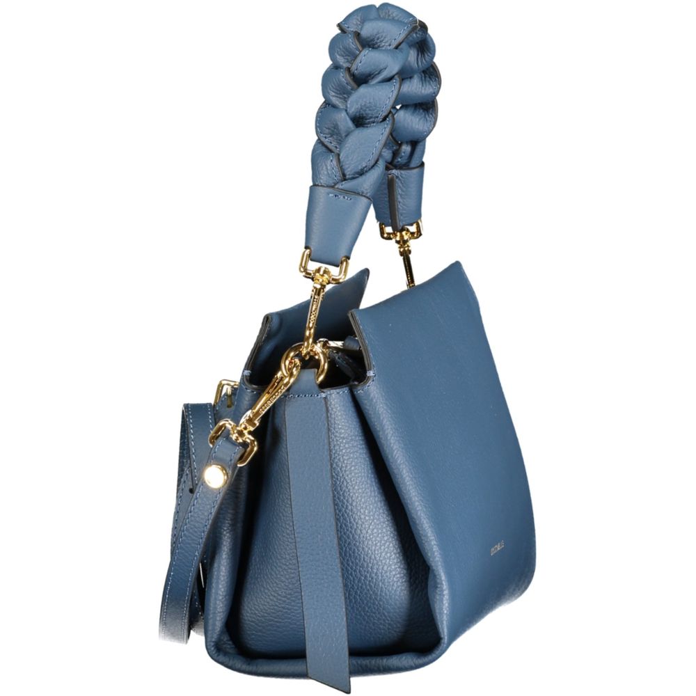 Coccinelle Clutch aus blauem Rindsleder