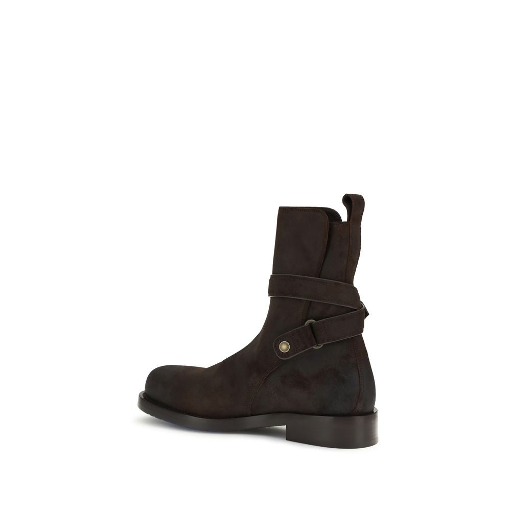 Burberry Braune Kalbsleder Bos Taurus Schnürstiefel