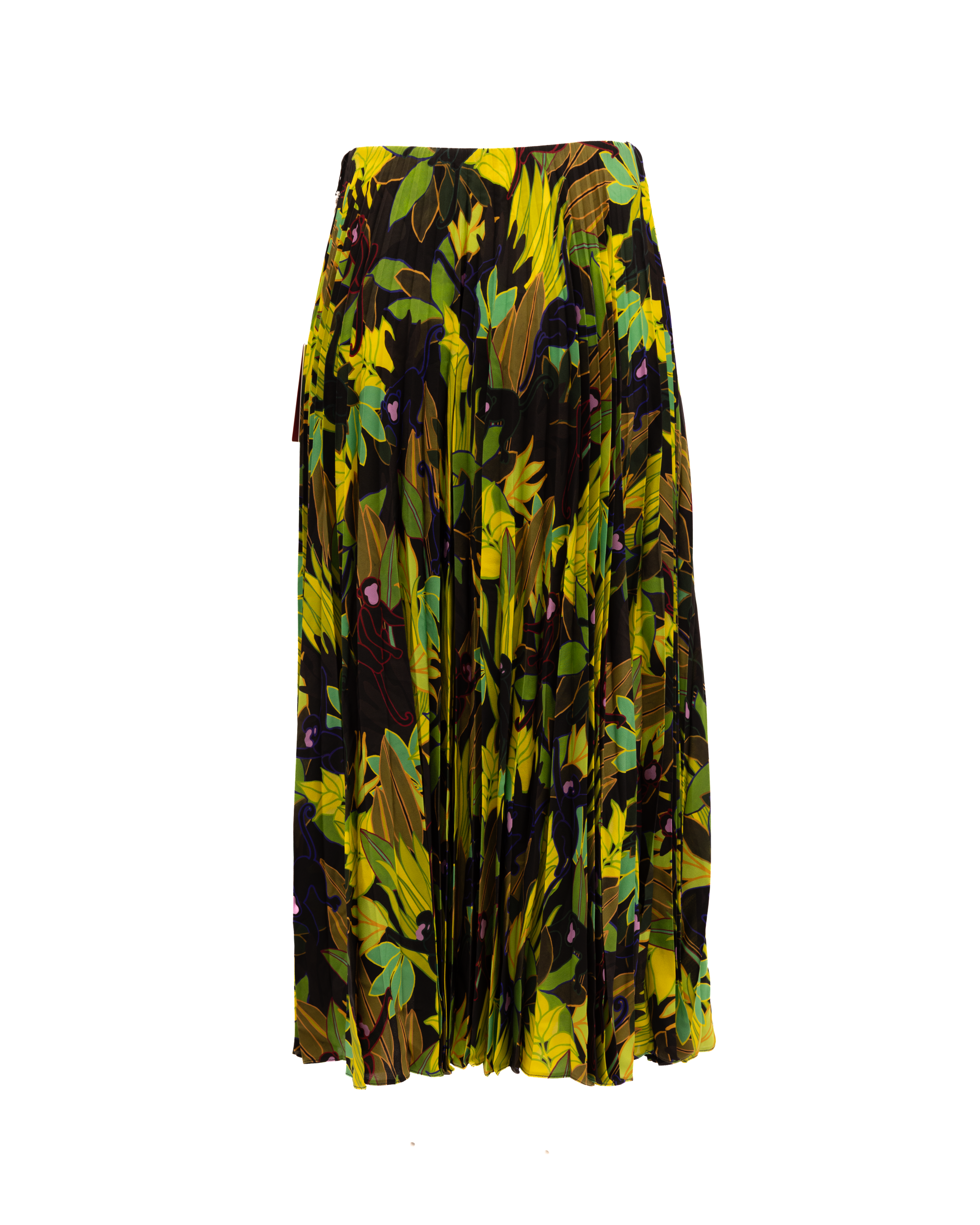 Valentino Garavani Faltenrock mit grünem Print