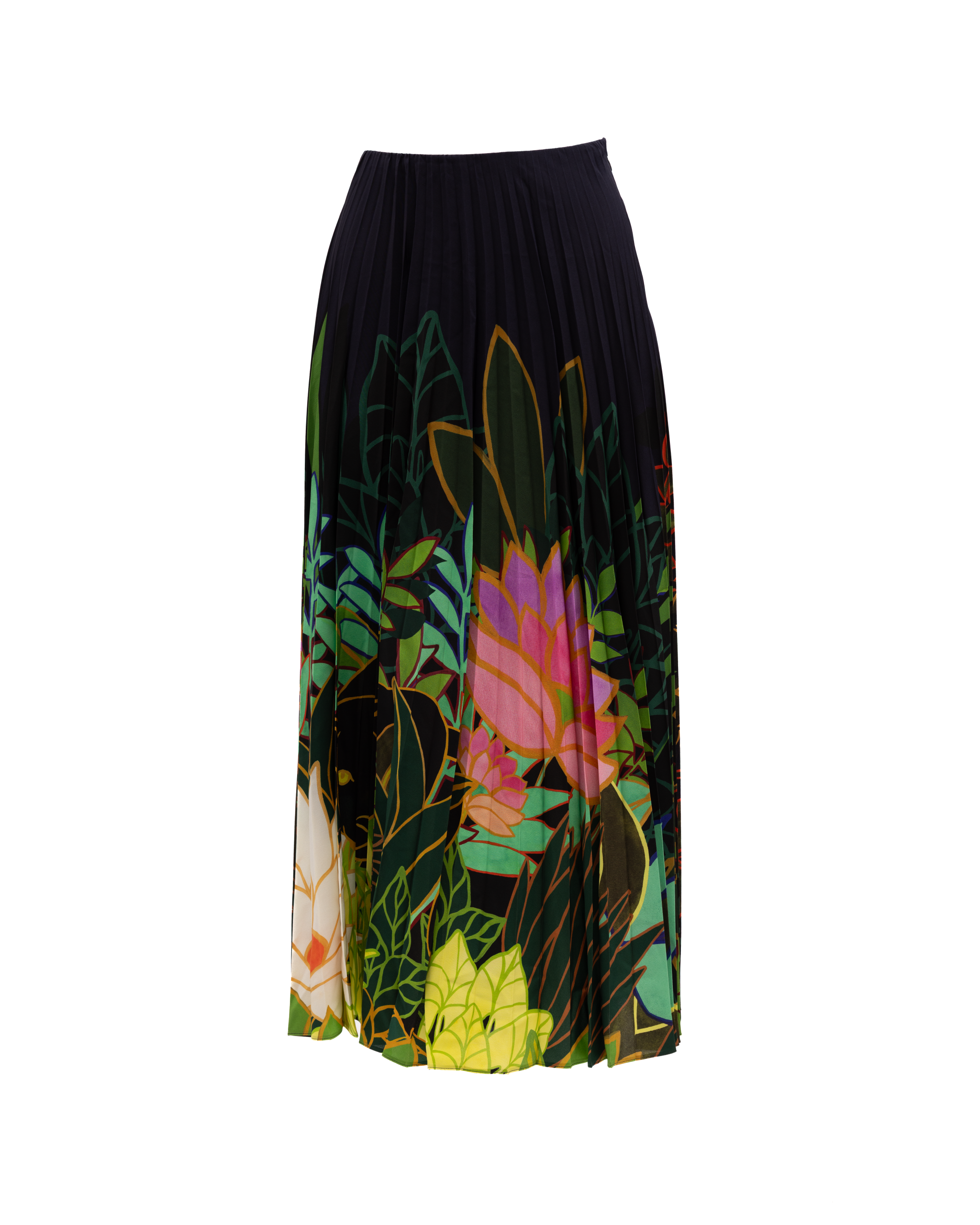 Valentino Garavani Maxi-Rock mit Blumenprint und Falten
