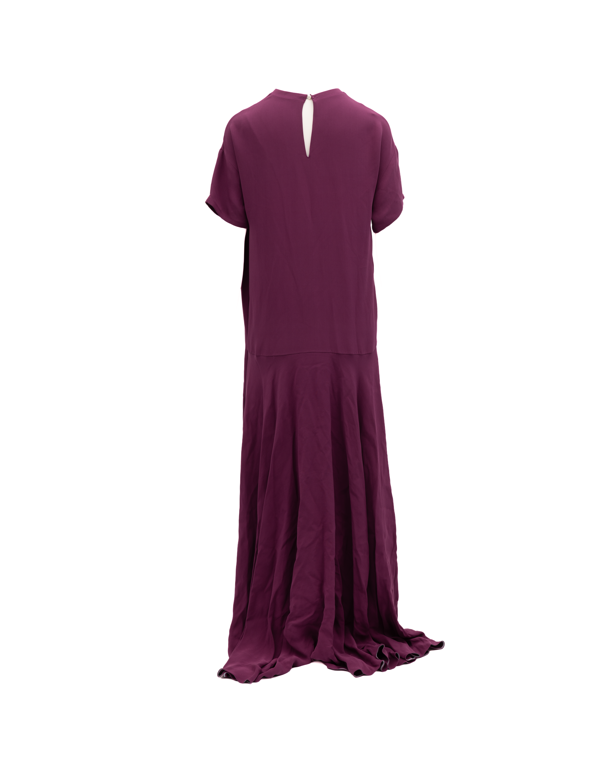 Valentino Garavani Burgunderfarbenes Maxikleid