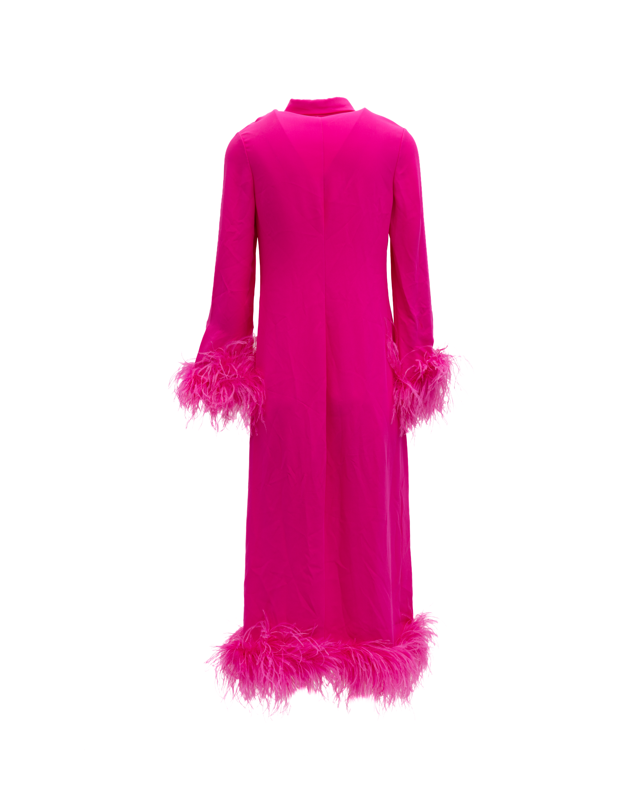 Valentino Garavani Kleid mit rosa Federbesatz