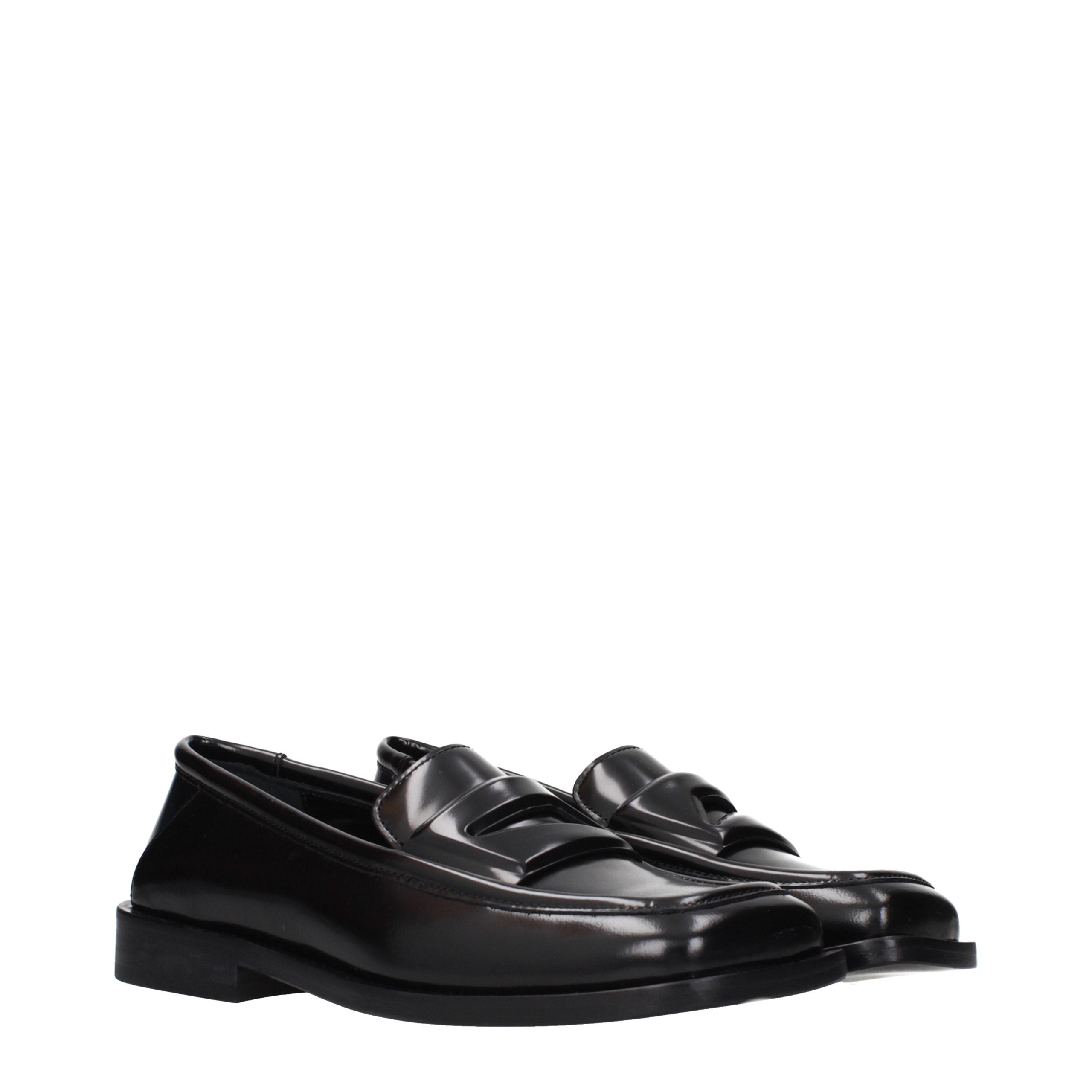 The Attico Schwarze Leder Loafer zum Hineinschlüpfen