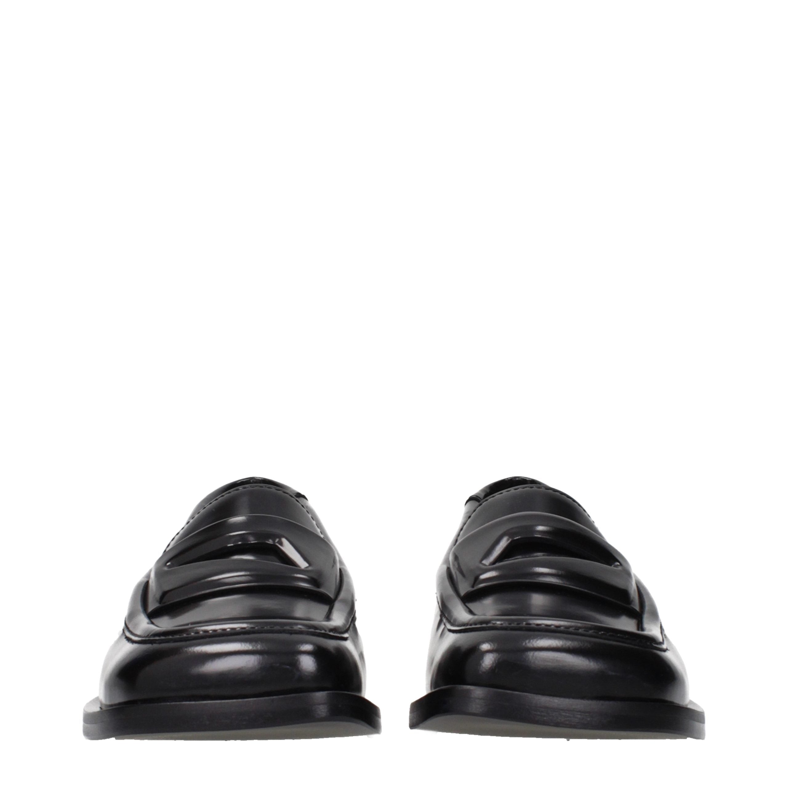 The Attico Schwarze Leder Loafer zum Hineinschlüpfen