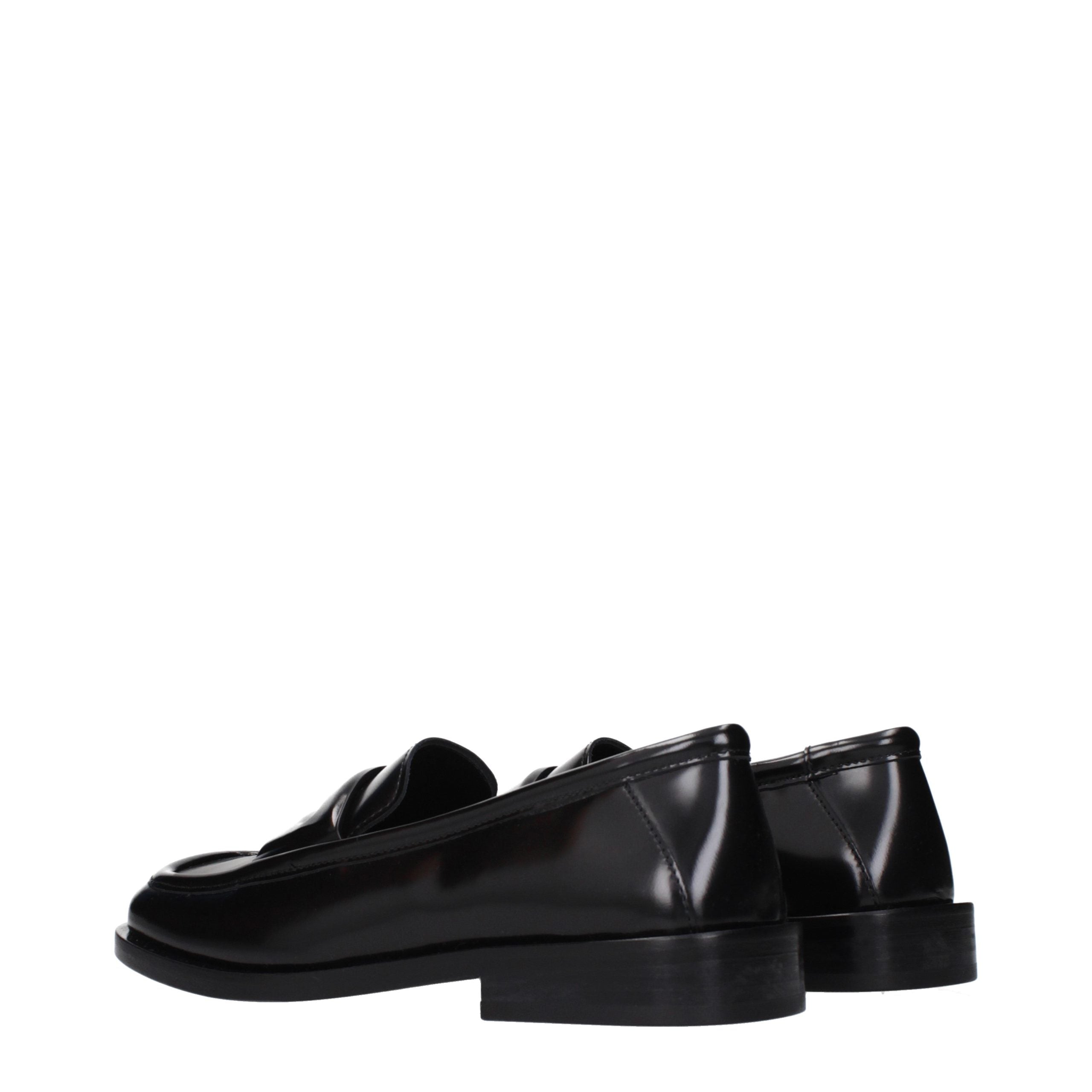 The Attico Schwarze Leder Loafer zum Hineinschlüpfen