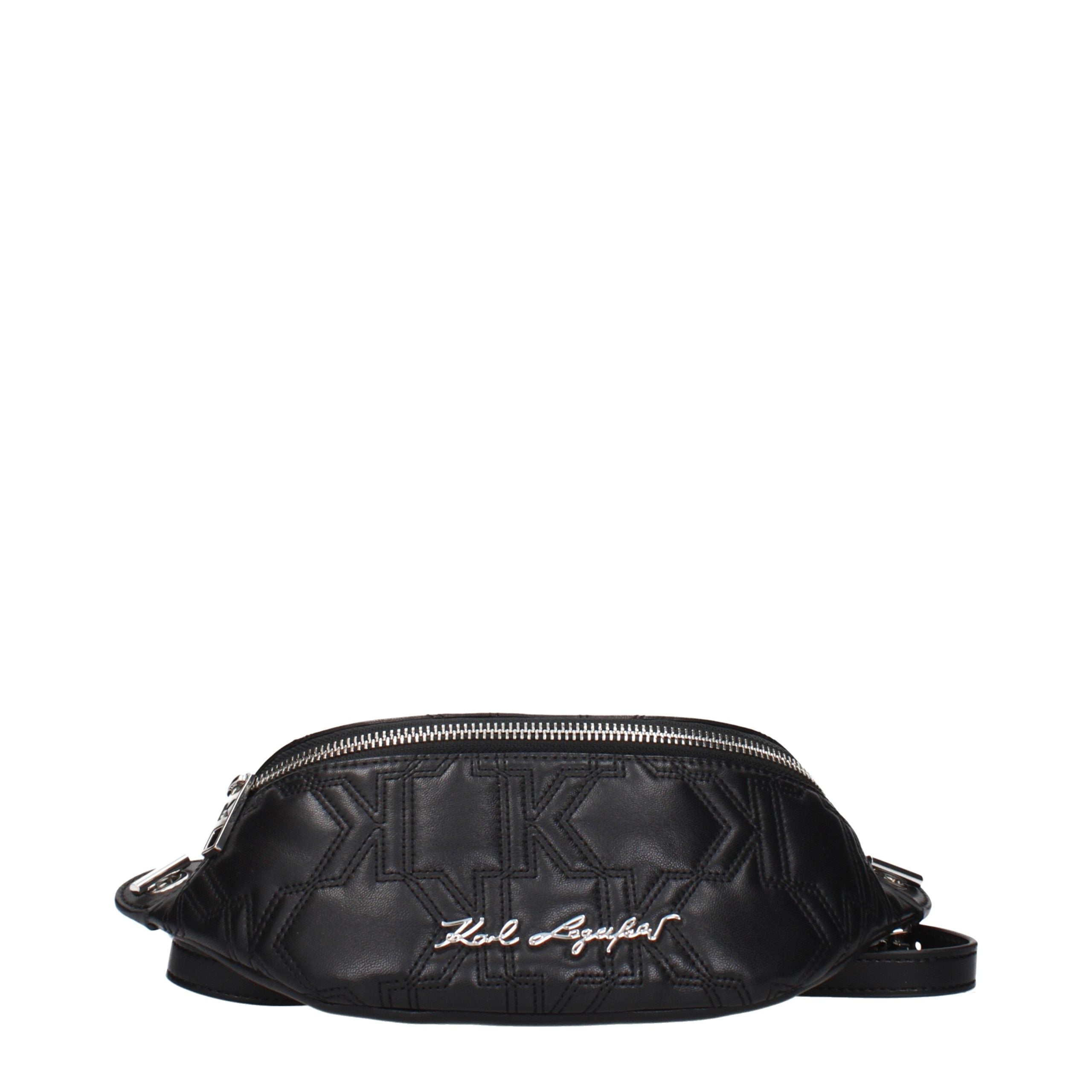 Karl Lagerfeld Schwarzer Lederrucksack