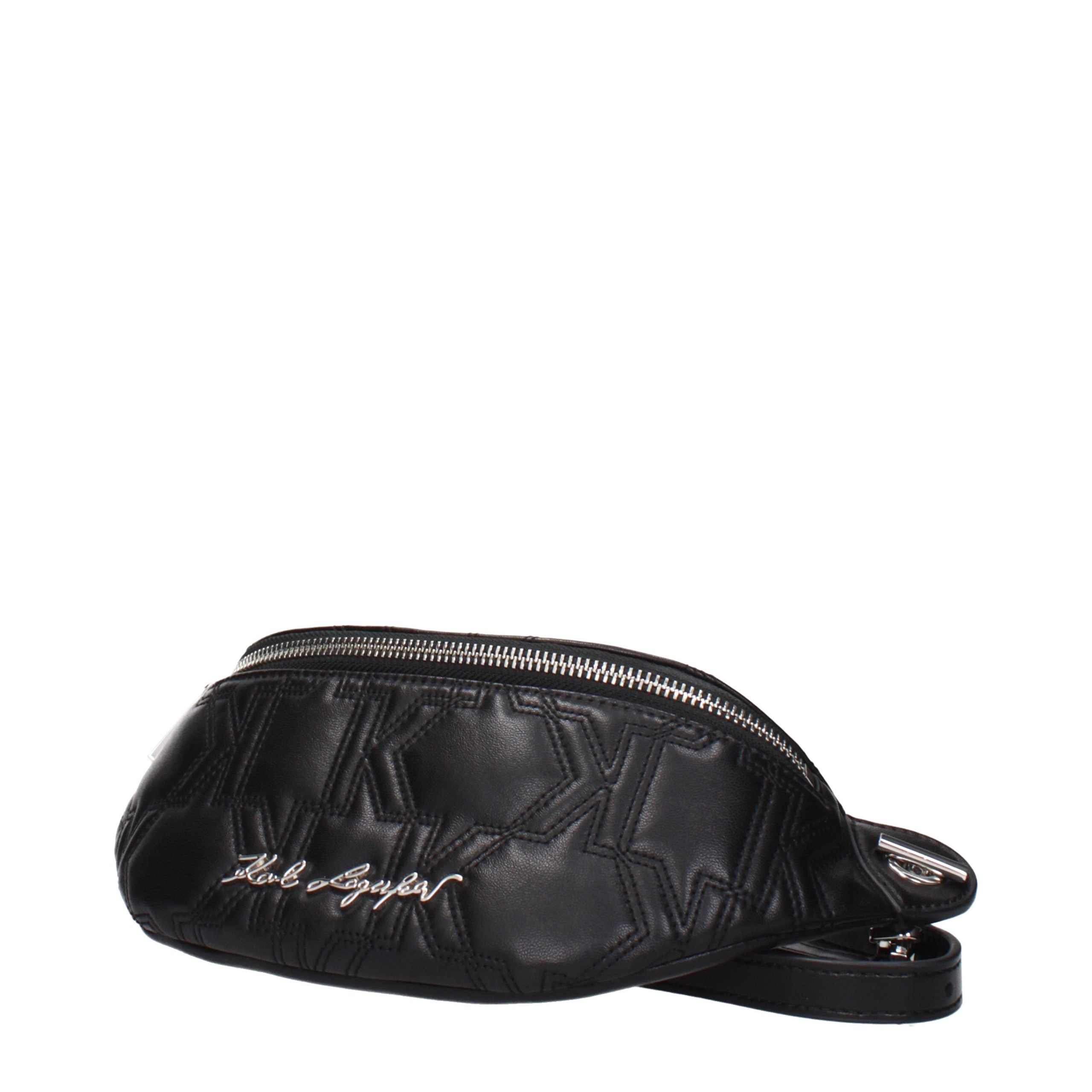 Karl Lagerfeld Schwarzer Lederrucksack