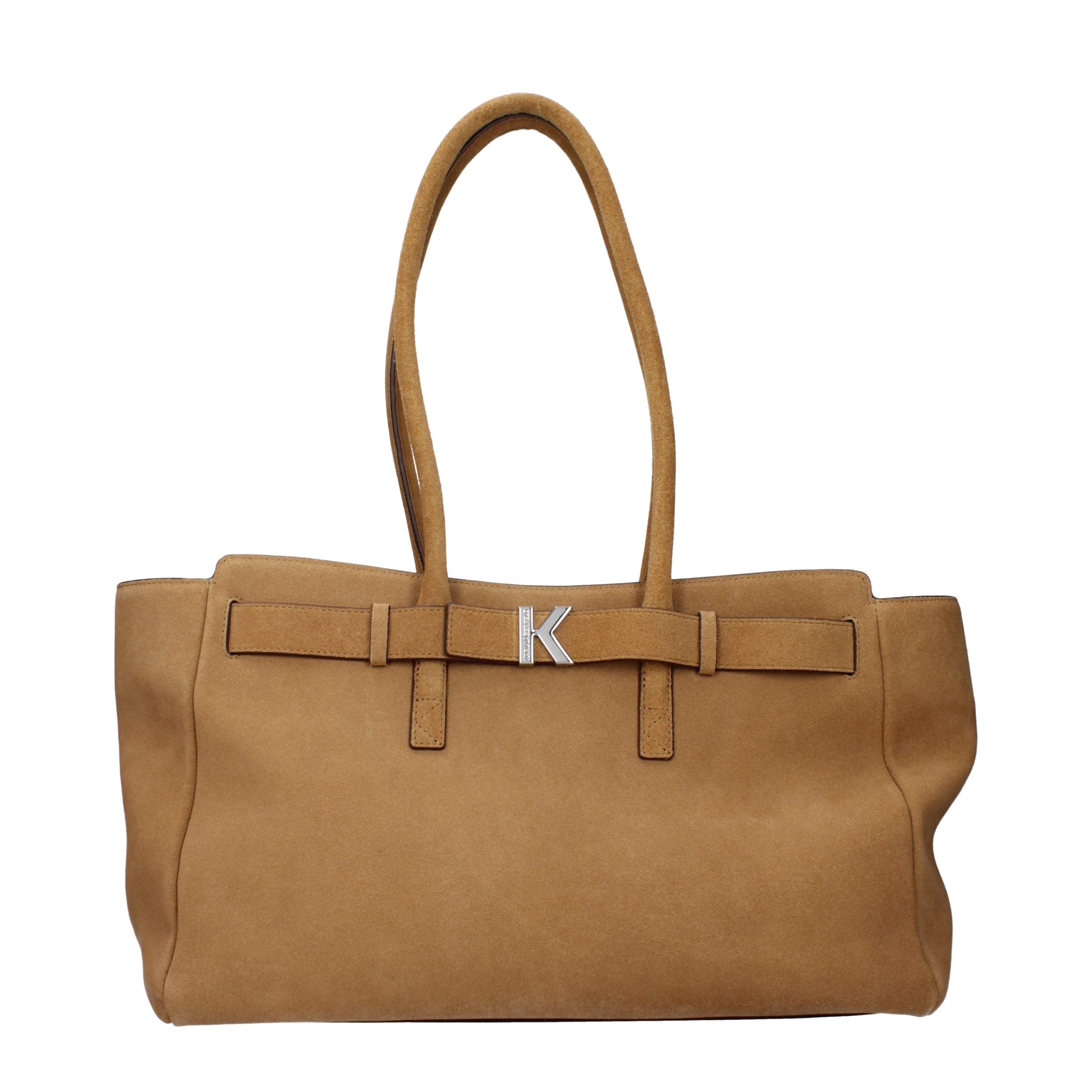 Karl Lagerfeld Braune Leder Schultertasche