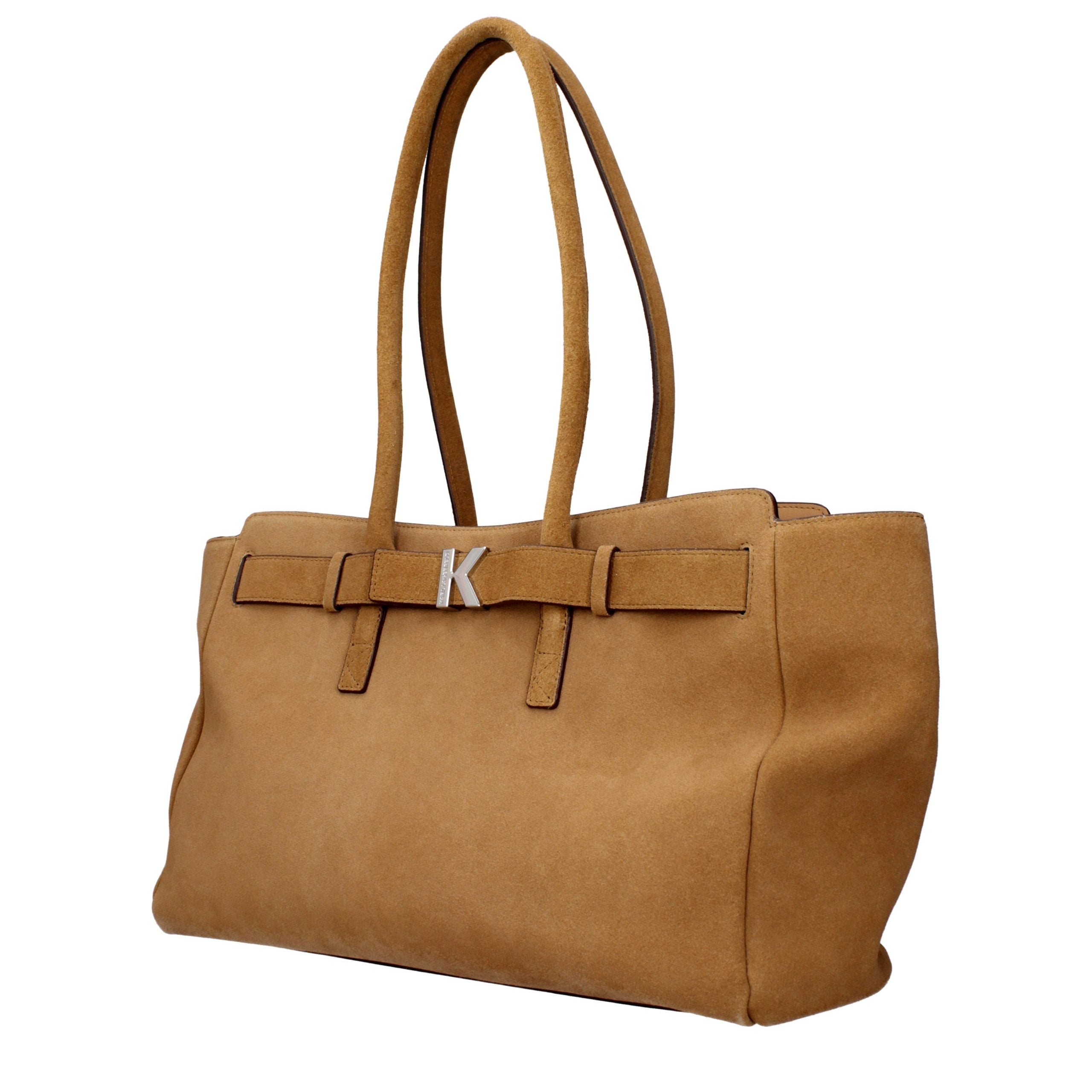 Karl Lagerfeld Braune Leder Schultertasche