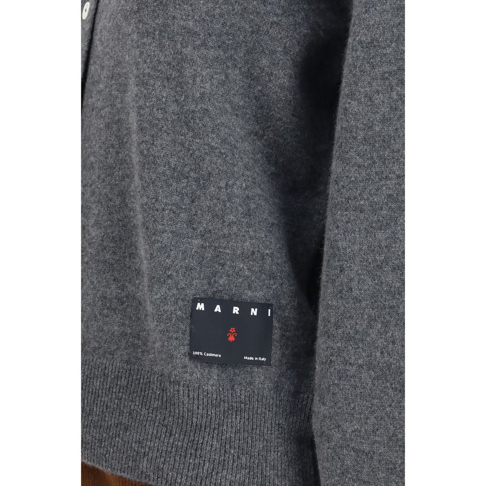 Marni Grauer Kaschmir-Strickjacke