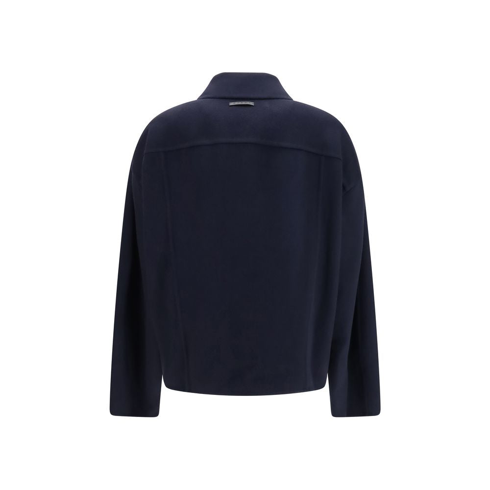 Marni Blaue Jacke aus Lammwolle Aries