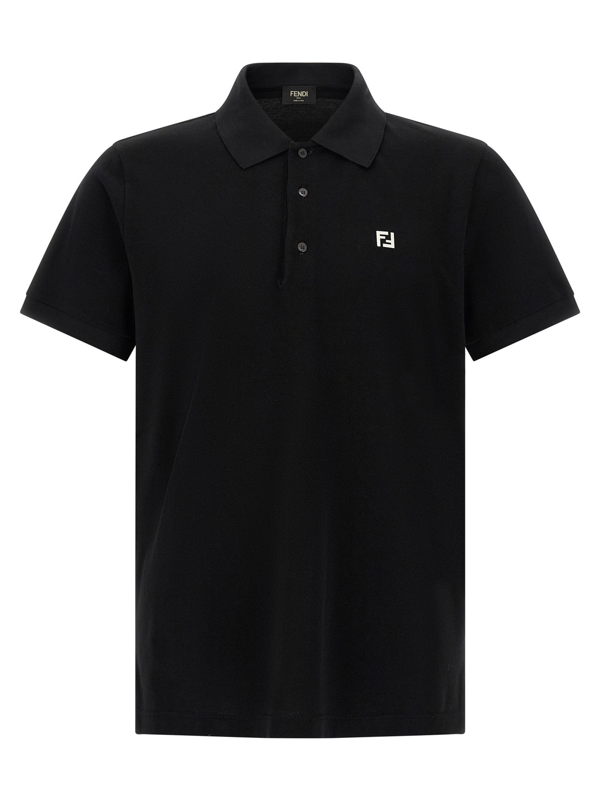 Fendi Schwarzes Baumwoll-Poloshirt