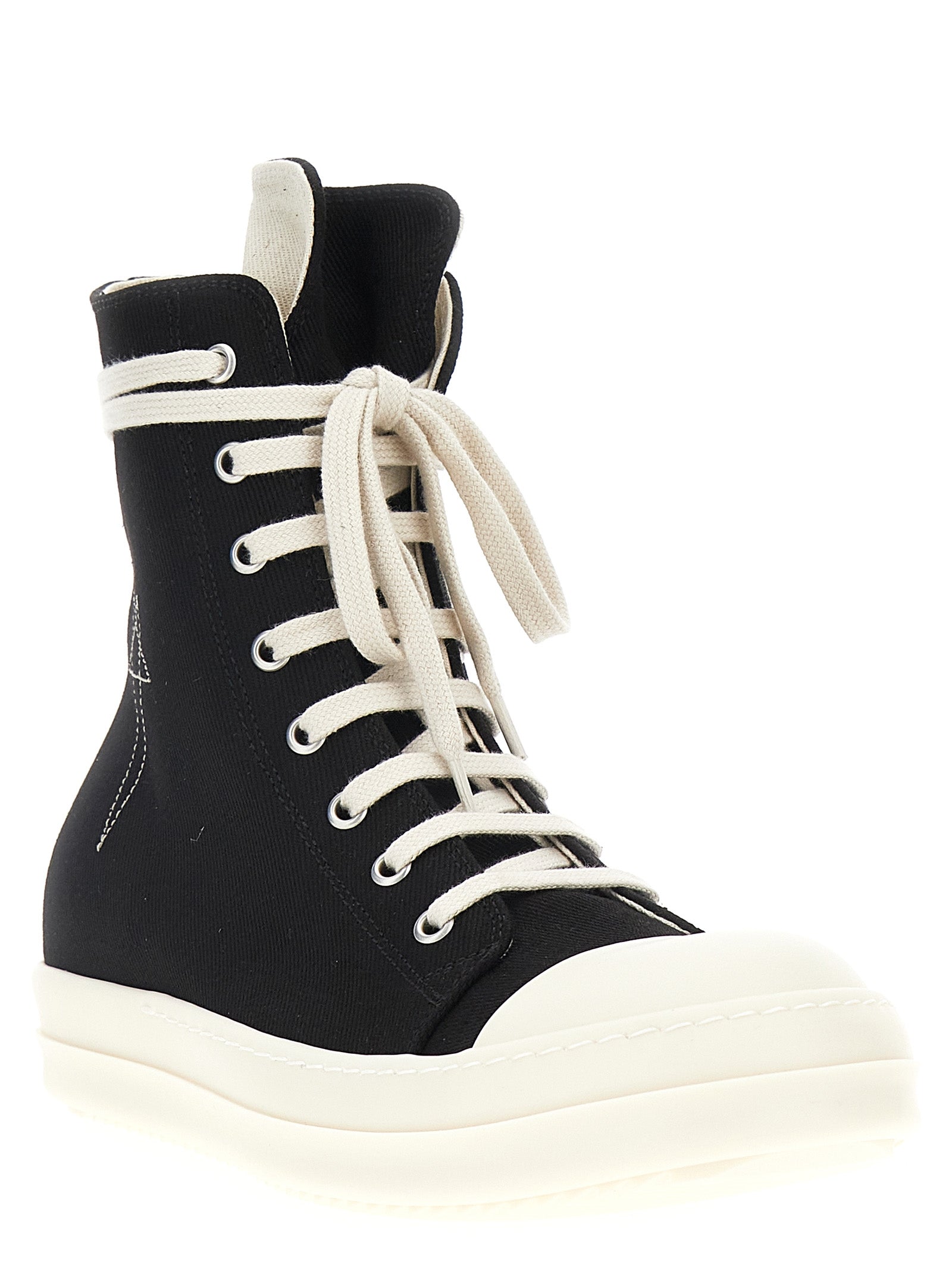 DRKSHDW Schwarze High-Top-Sneaker aus Baumwolle