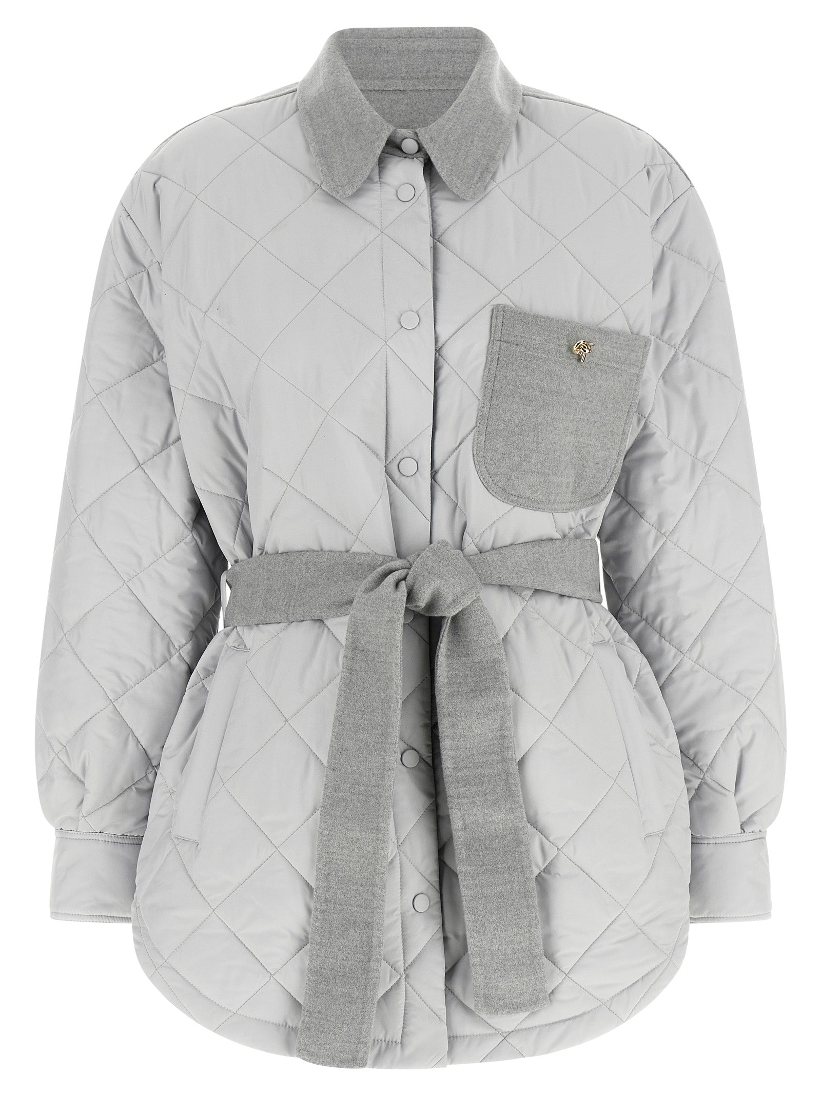 Fabiana Filippi Graue Shell-Jacke aus Polyester