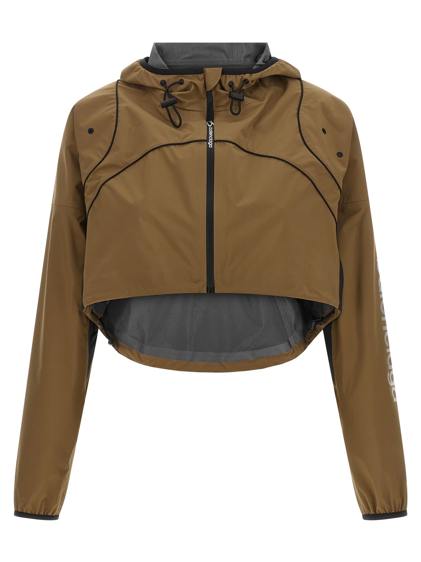 Balenciaga Braune Shell-Jacke aus Polyester