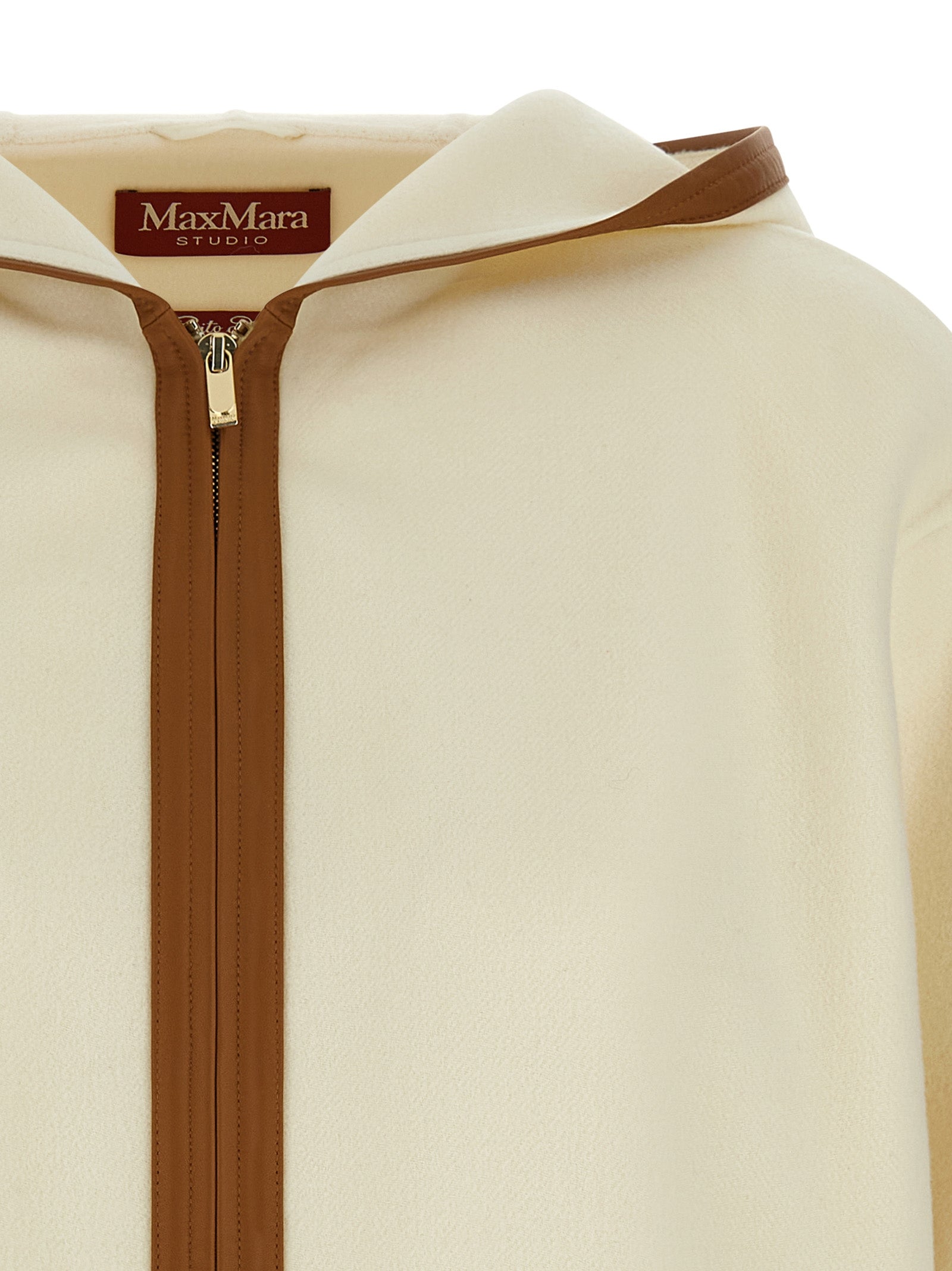 Max Mara Mantel aus weißer Schurwolle
