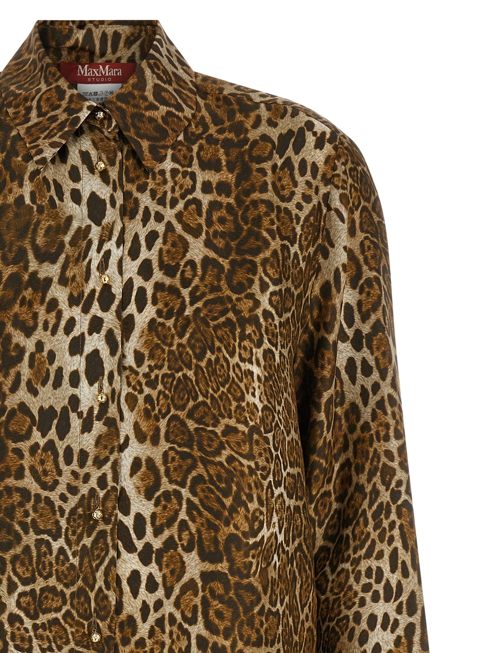 Max Mara Braune Seidenbluse