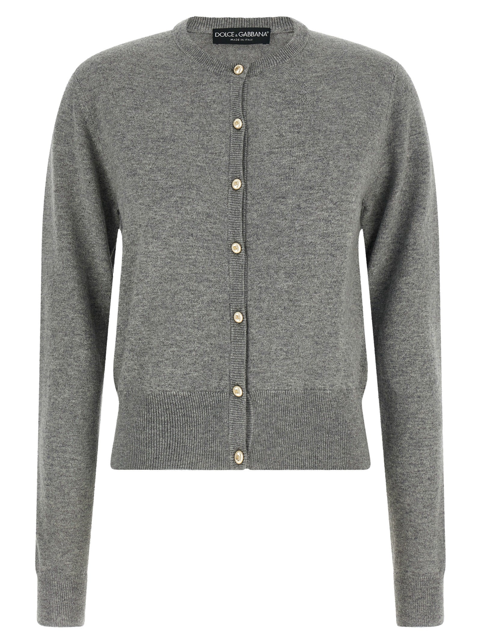 Dolce & Gabbana Grauer Kaschmir-Strickjacke