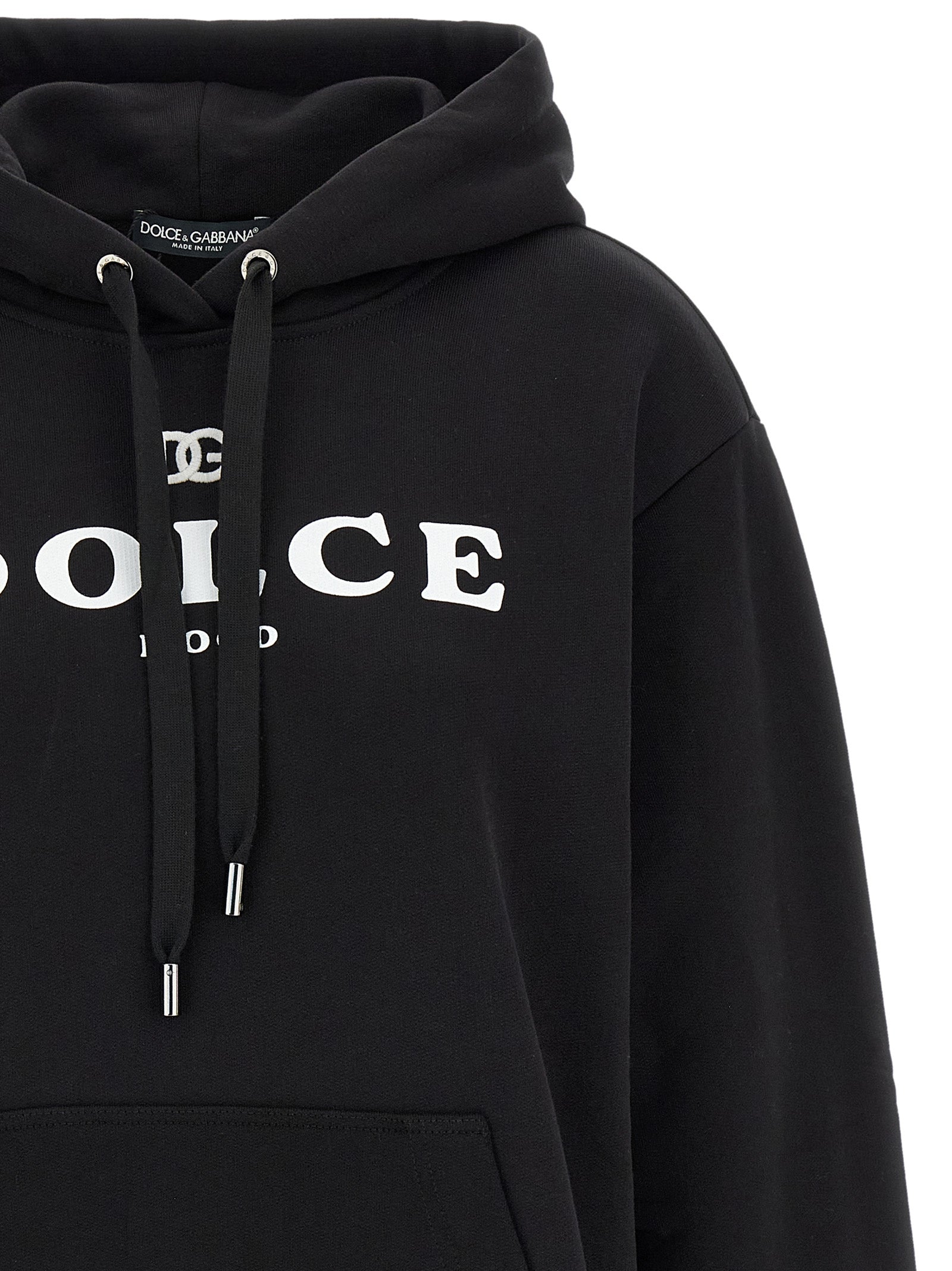 Dolce & Gabbana Schwarzer Baumwoll-Hoodie