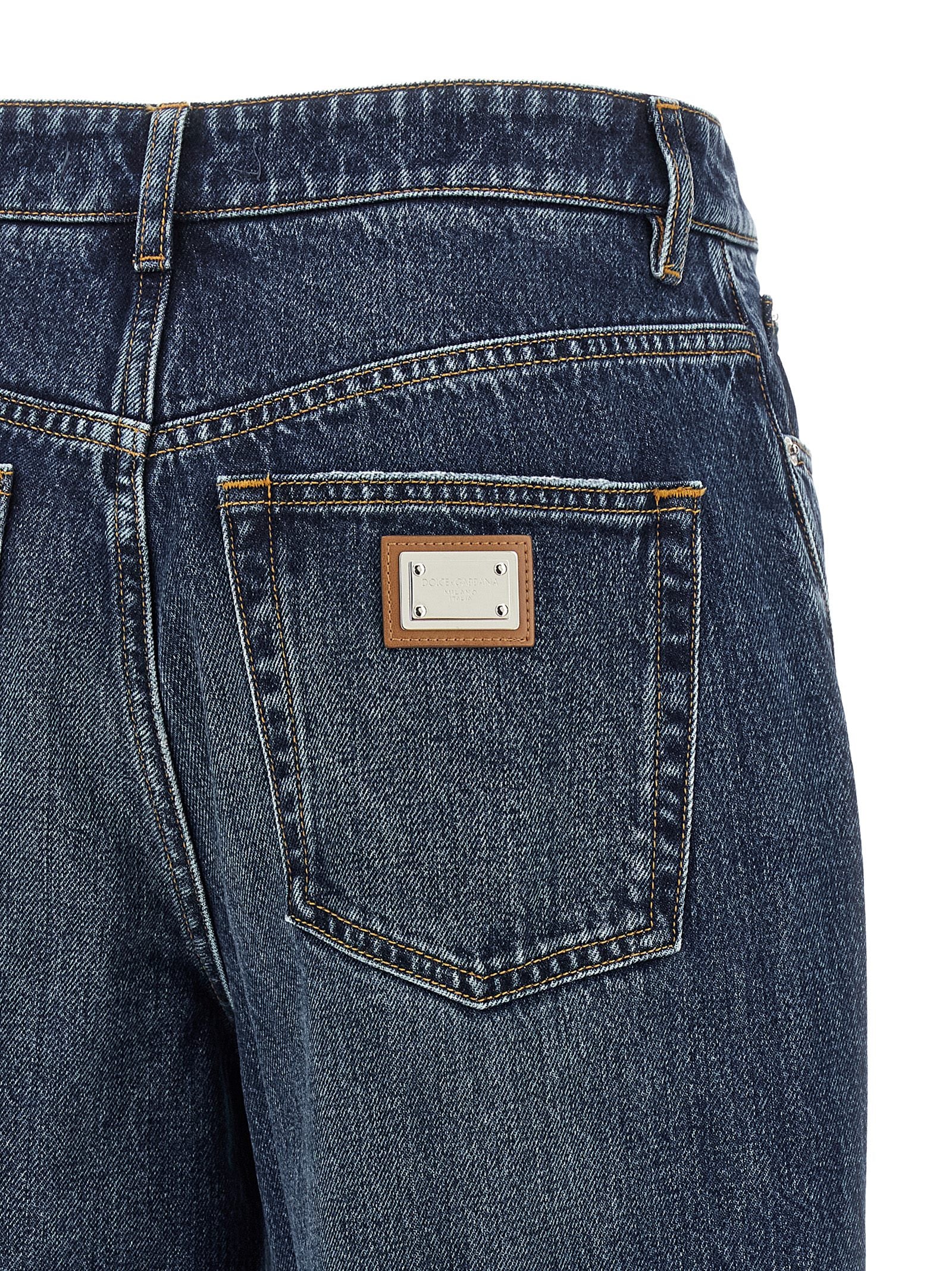 Dolce & Gabbana Blaue Baumwolljeans Denim