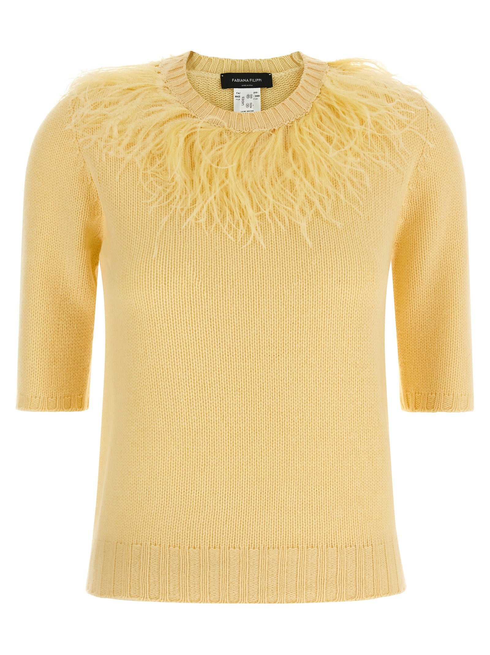 Fabiana Filippi Zweifarbige Strickjacke aus reiner Schurwolle