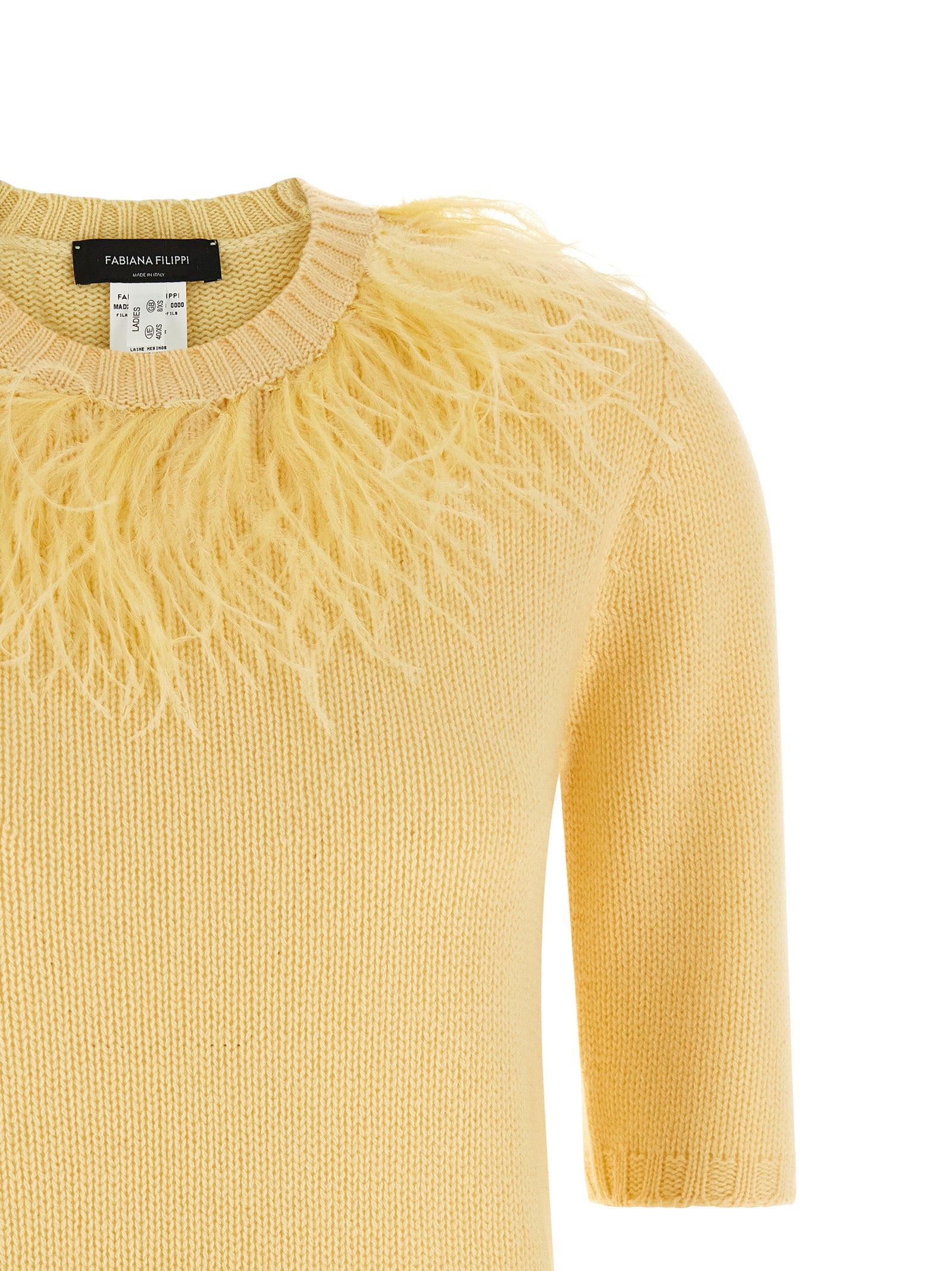 Fabiana Filippi Zweifarbige Strickjacke aus reiner Schurwolle
