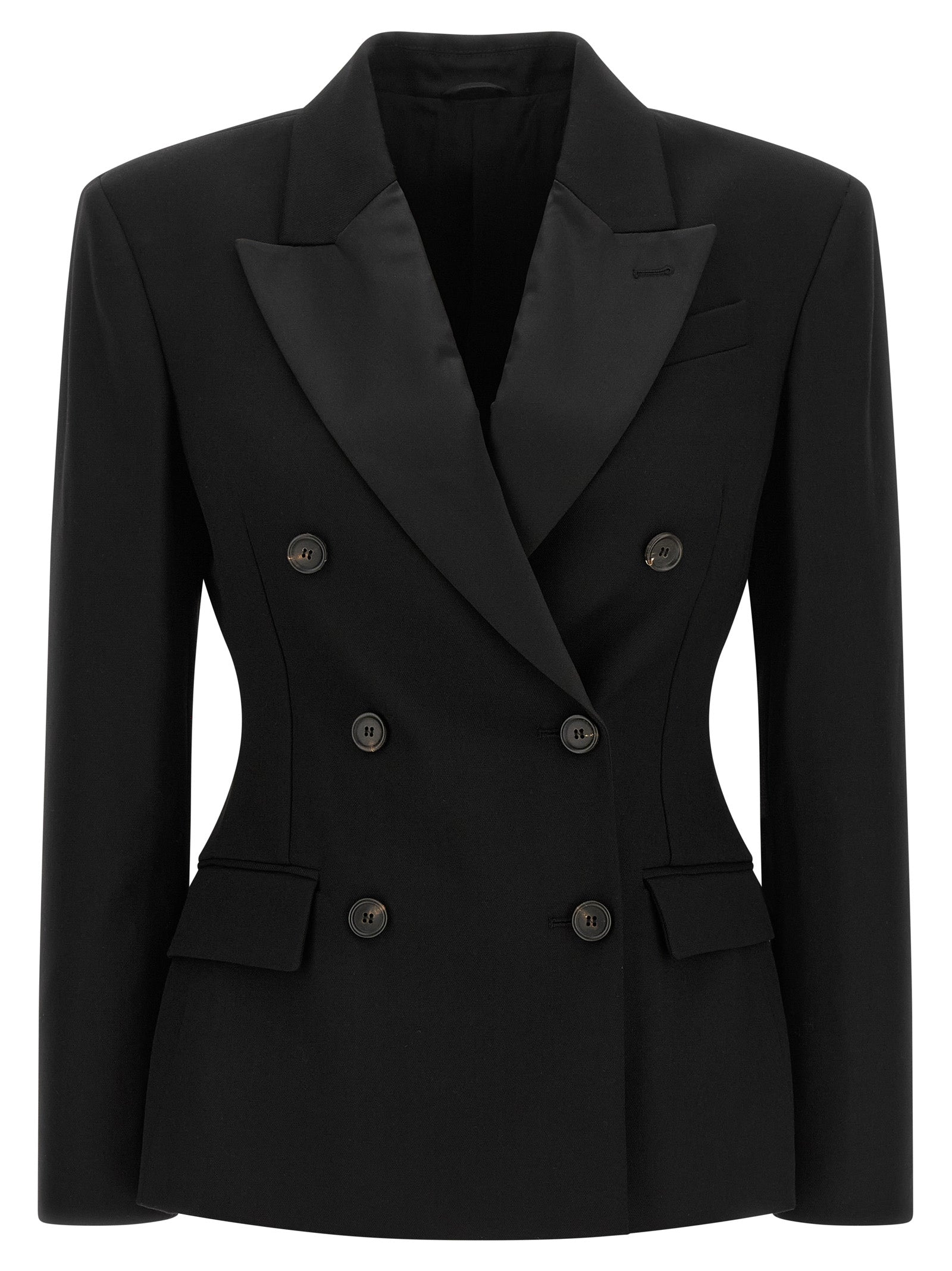 Brunello Cucinelli Schwarzer Blazer aus reiner Schurwolle
