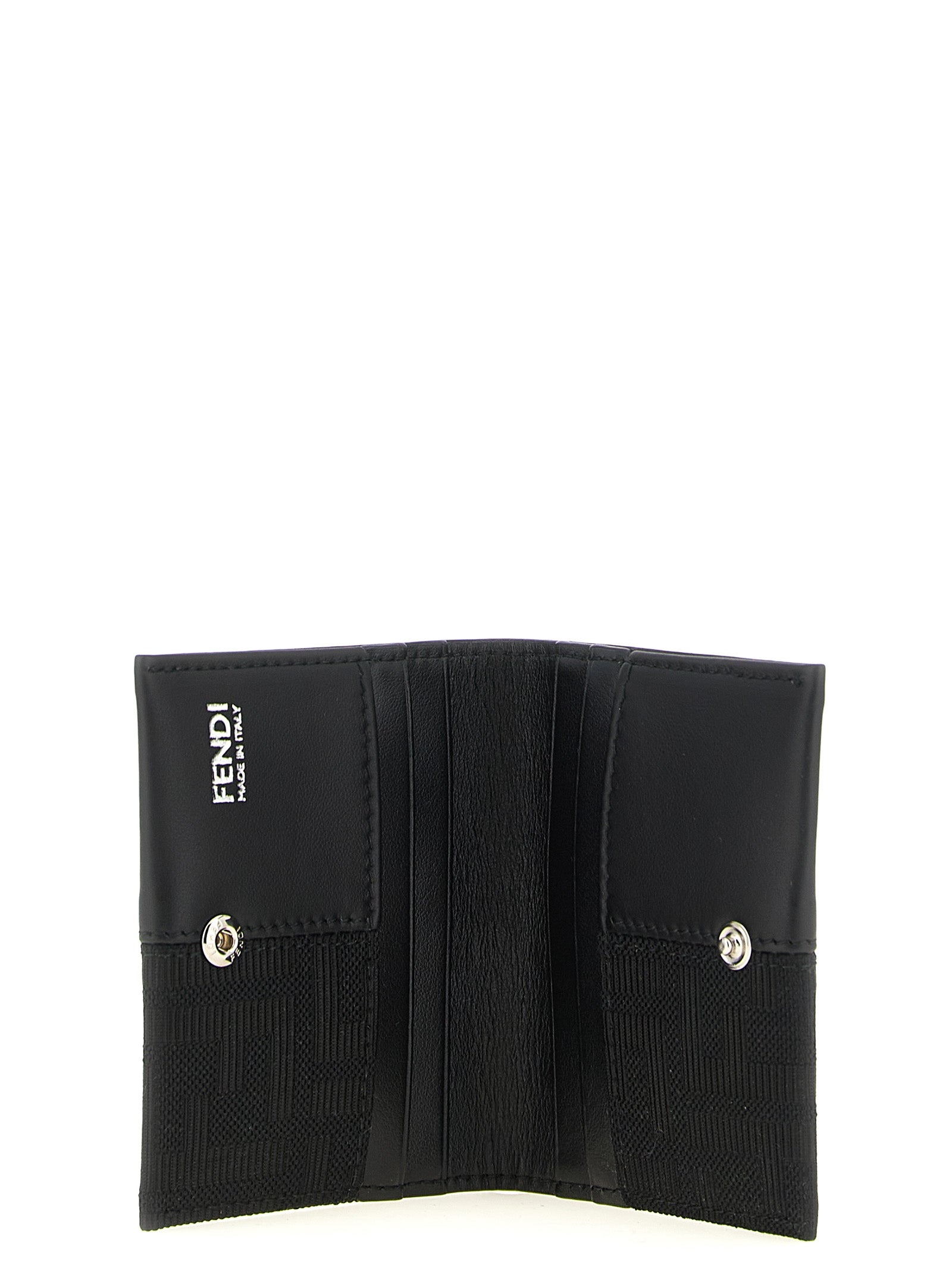 Fendi Kartenetui aus schwarzem Polyester
