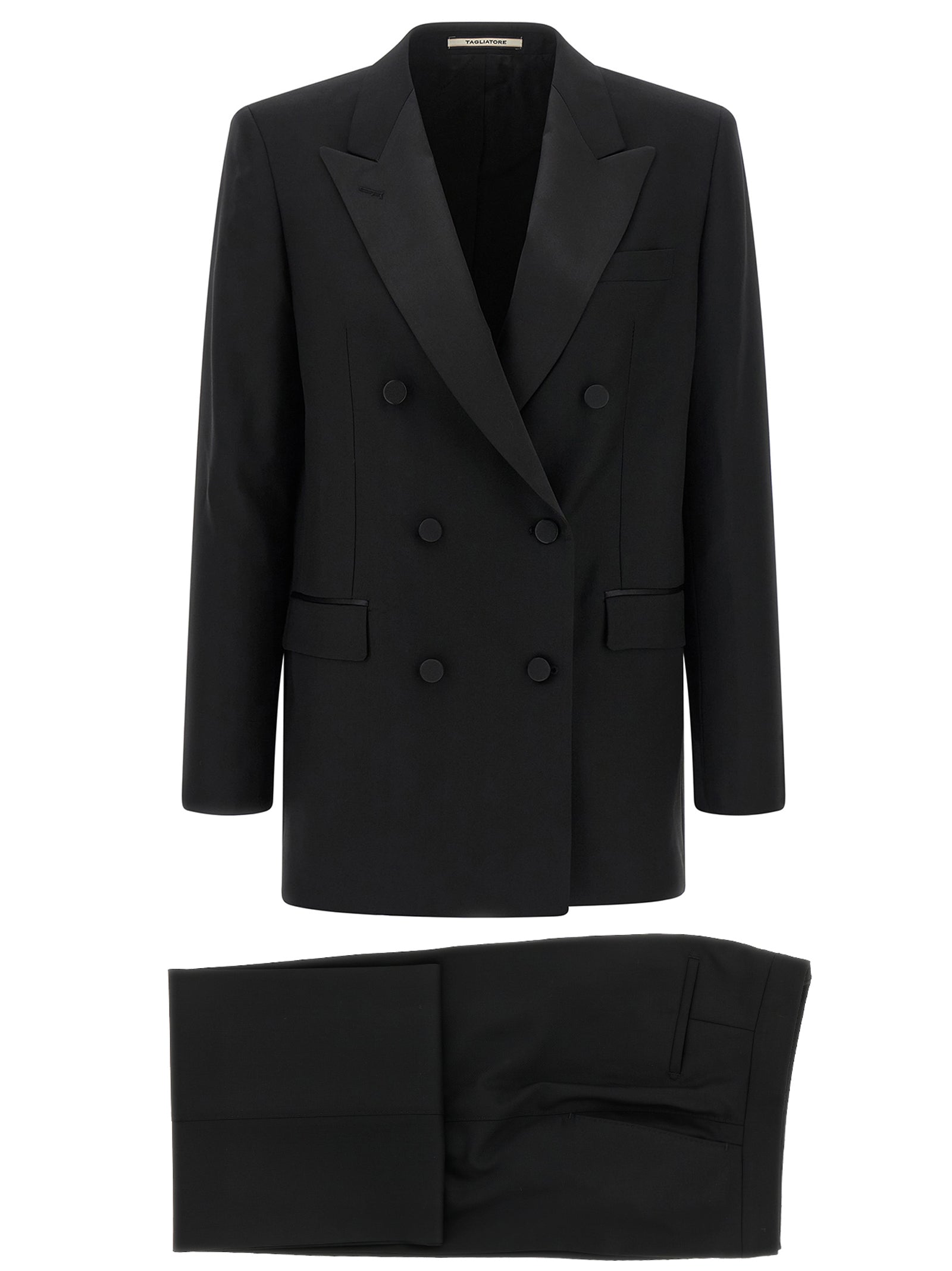 Tagliatore Schwarzer Blazer aus reiner Schurwolle