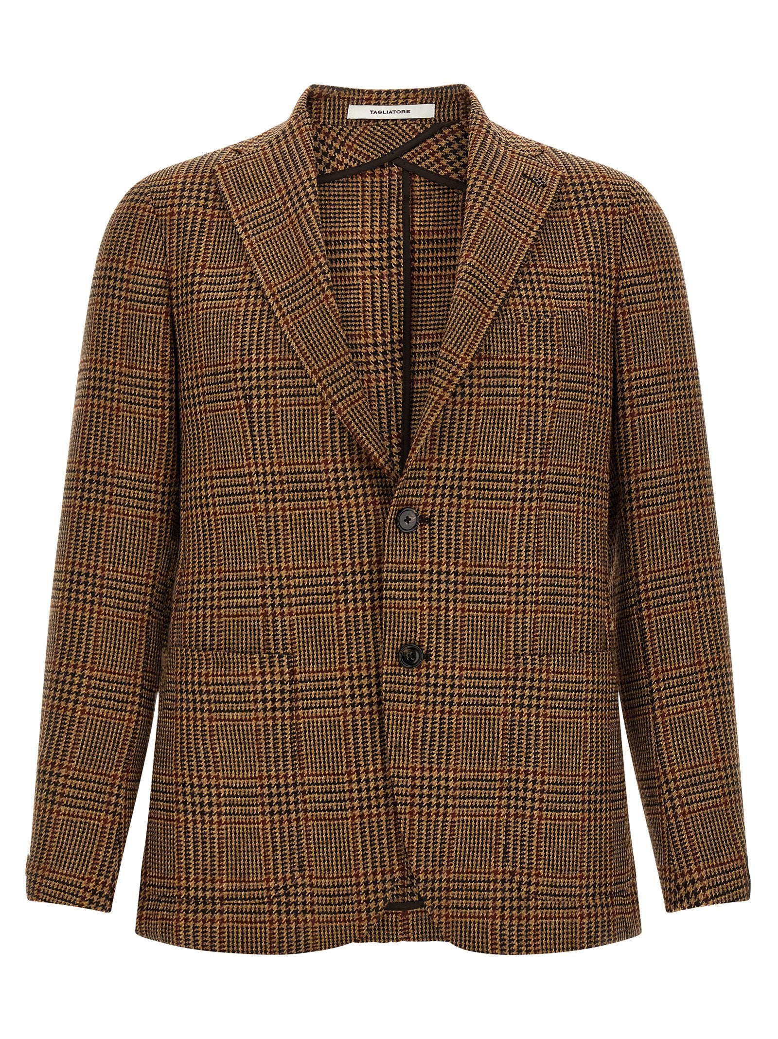 Tagliatore Brauner Blazer aus reiner Schurwolle