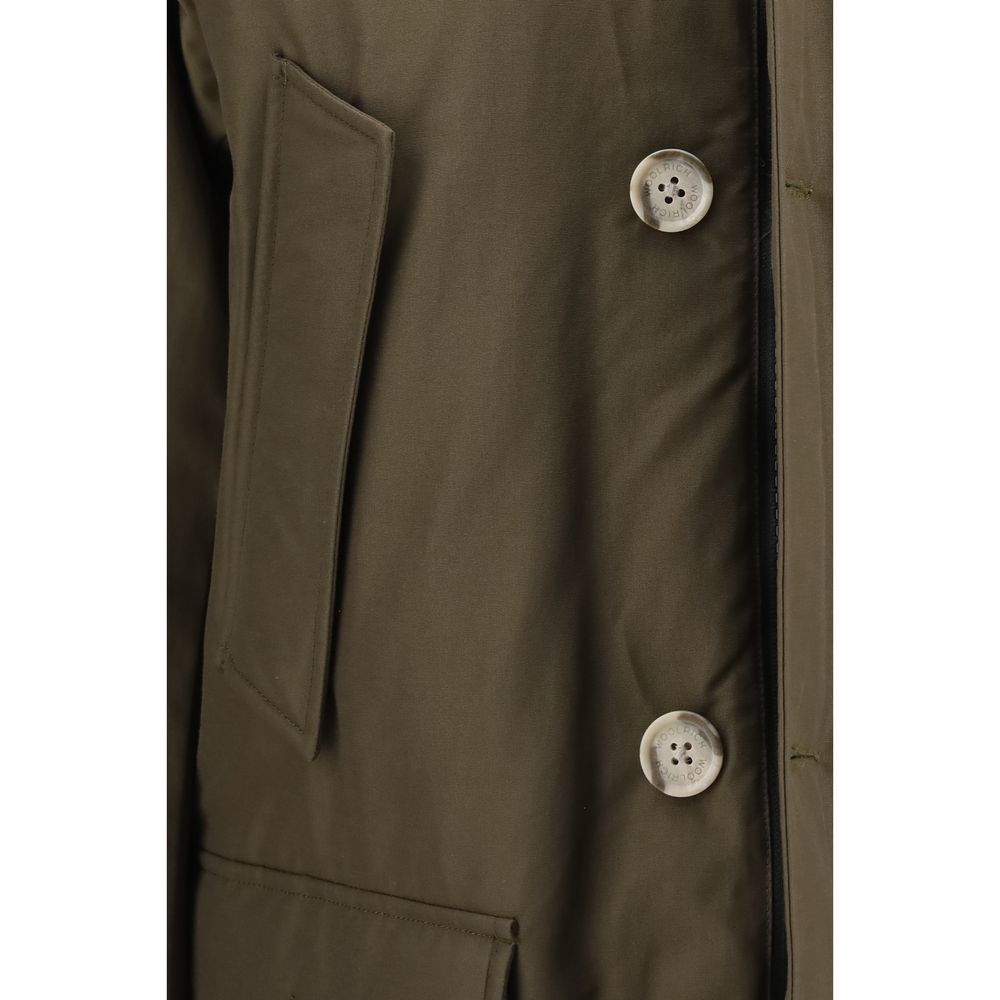 Woolrich Zweifarbiger Daunenmantel