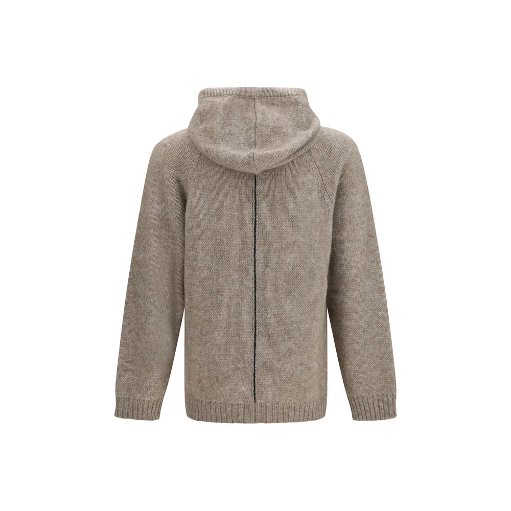 Giorgio Armani Beige Alpaka Vicugna Pacos Hoodie