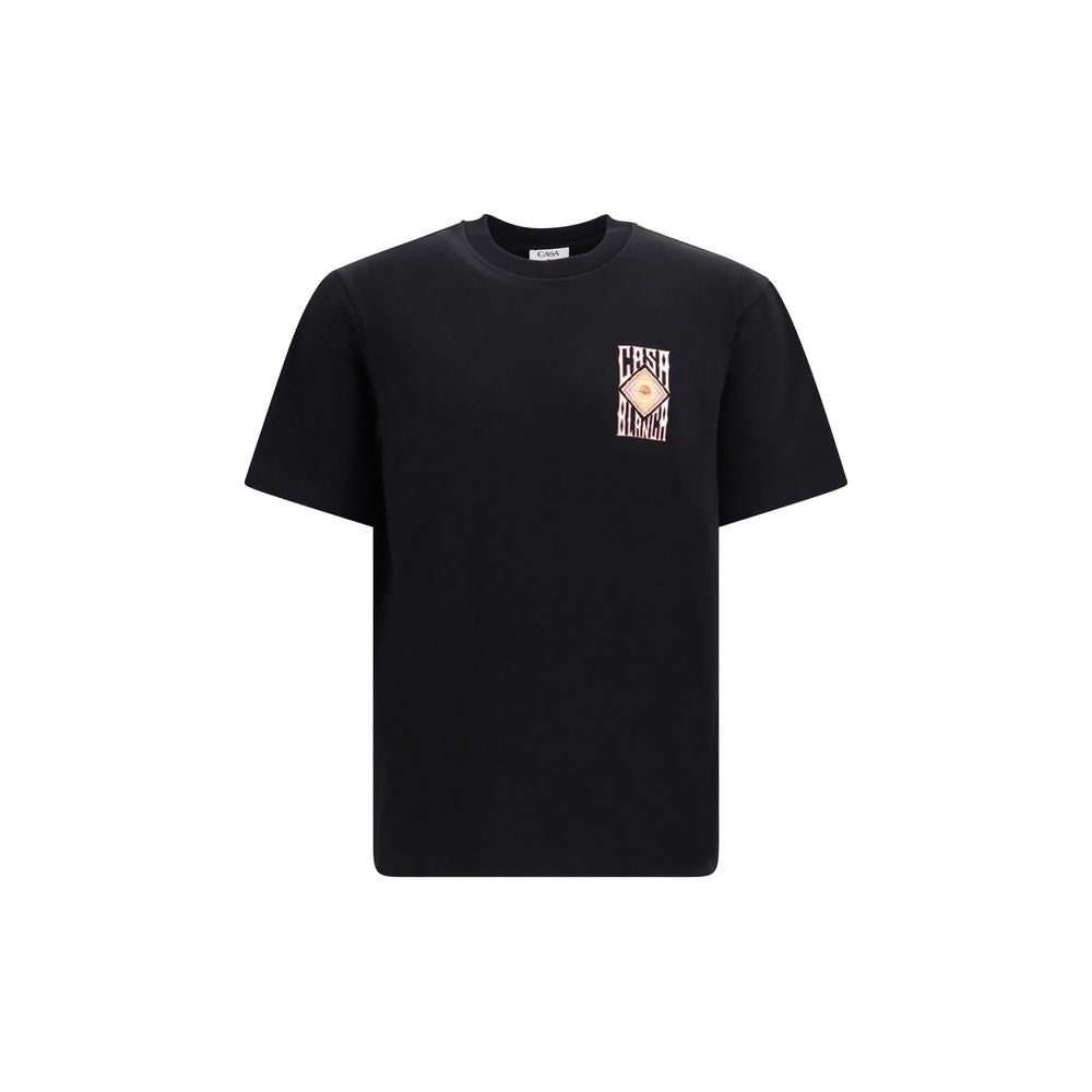 Casablanca Schwarzes Baumwoll-T-Shirt