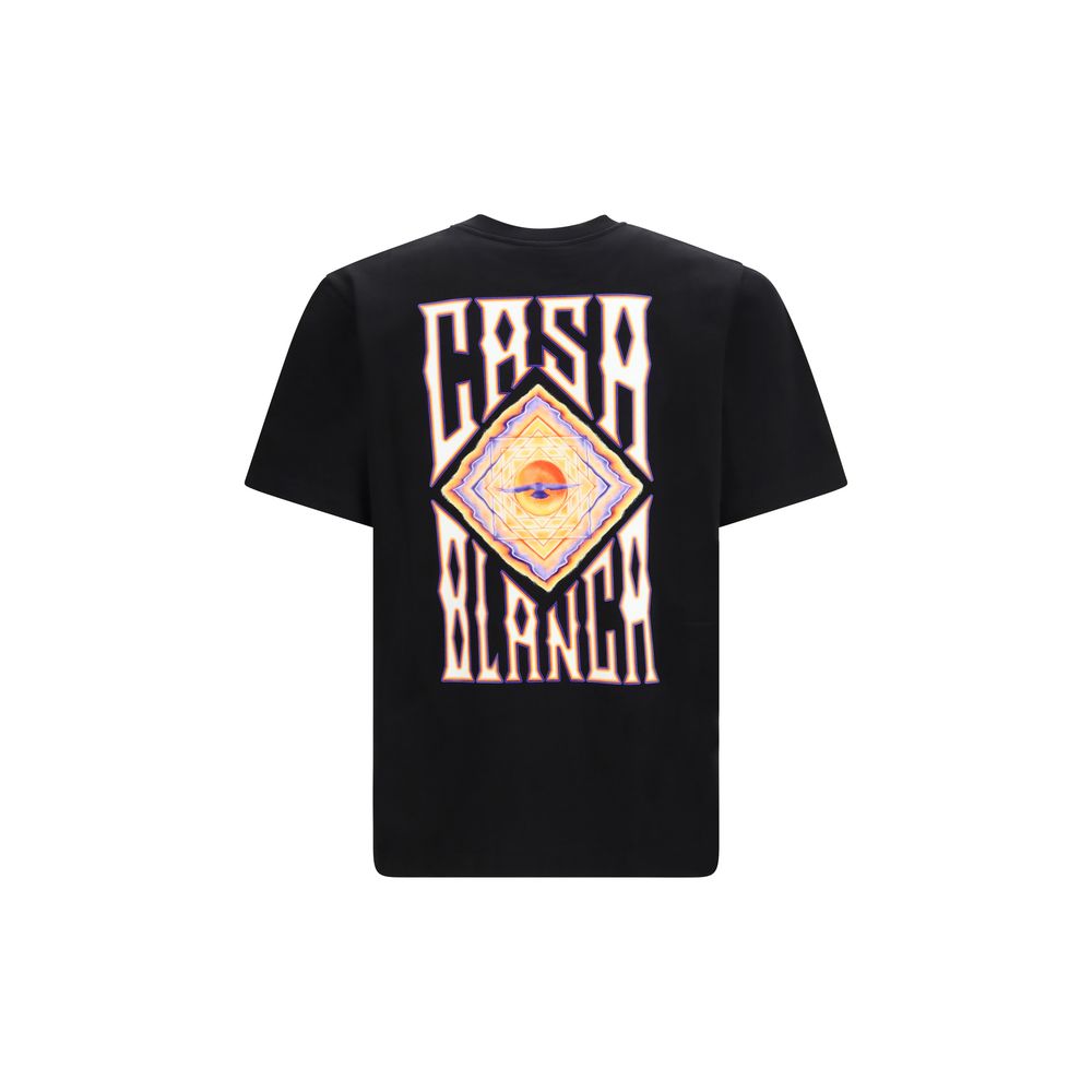 Casablanca Schwarzes Baumwoll-T-Shirt